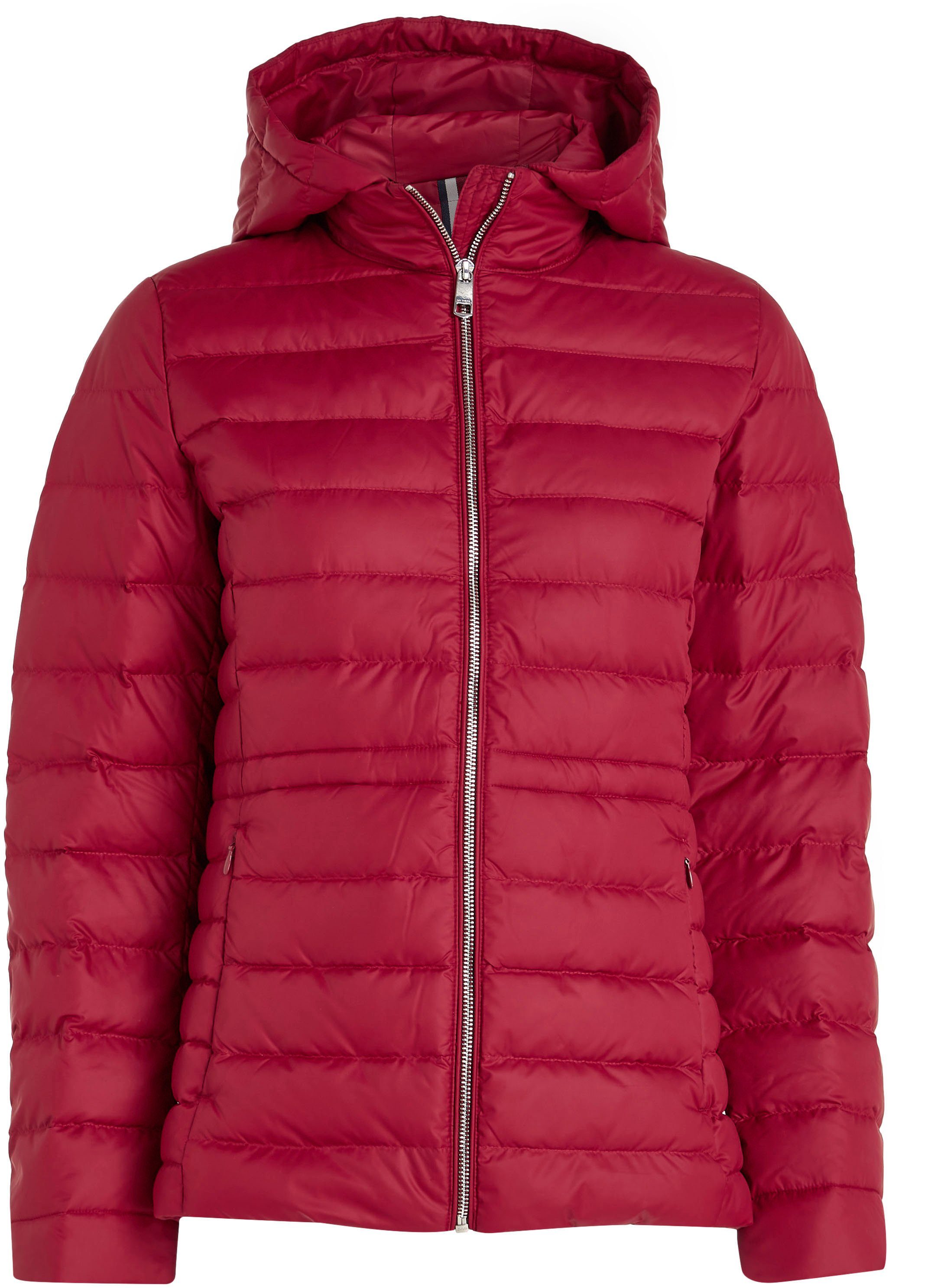 Tommy Hilfiger Steppjacke FEMININE LW DOWN JACKET mit Kapuze Rouge