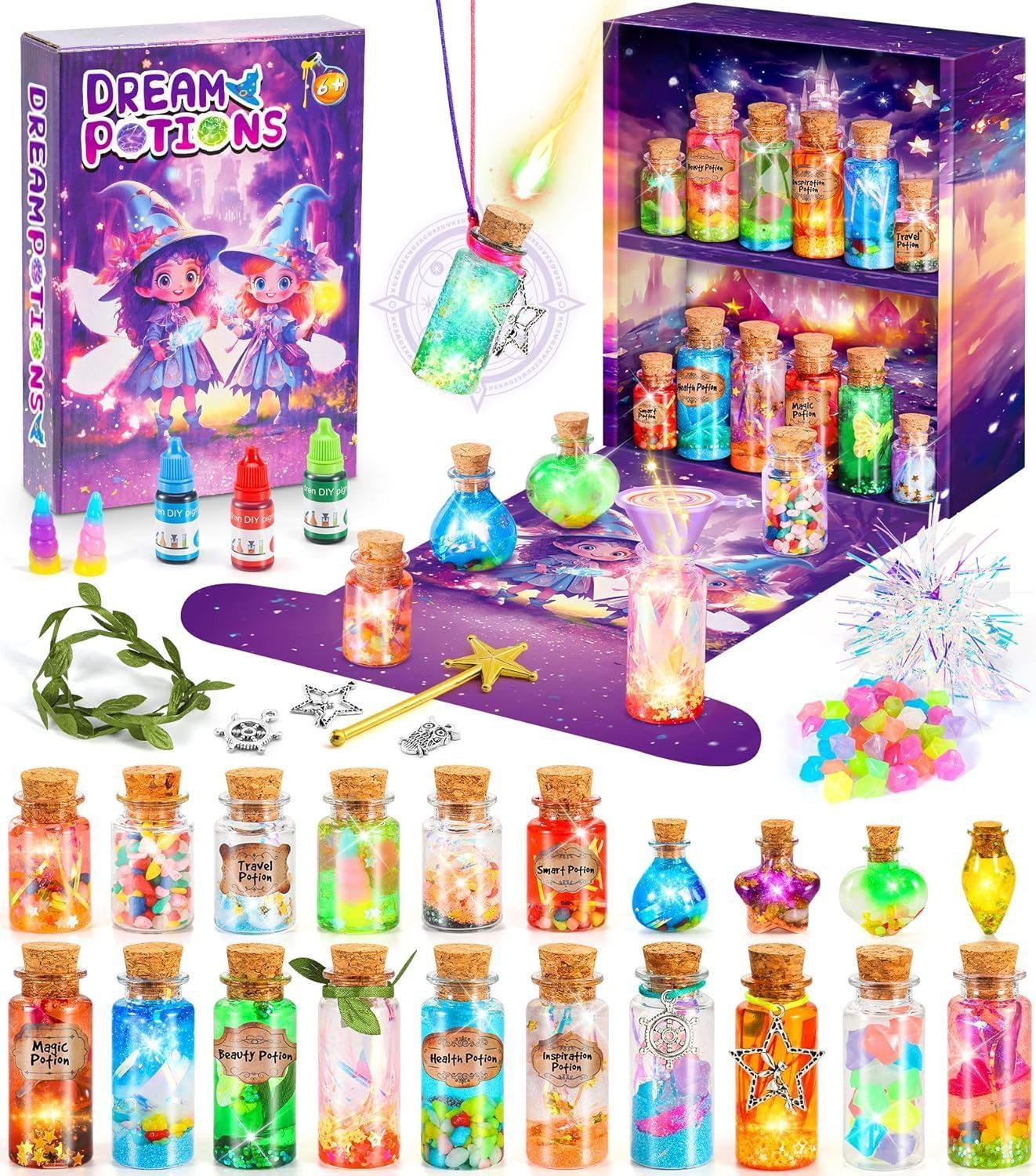 Ophy Kreativset Zaubertrank Bastelset (6–11 Jahre), (1-tlg., Kreatives Spielzeug zum Mischen von Zaubertränken), Ideales Geschenk für Mädchen & Jungen