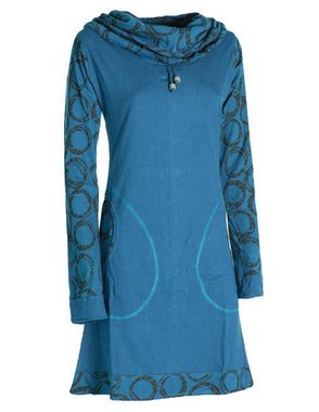 Vishes Jerseykleid Langarm Kleid Schal-Kleid Winterkleider Baumwollkleid Elfen, Goa, Hippie Style