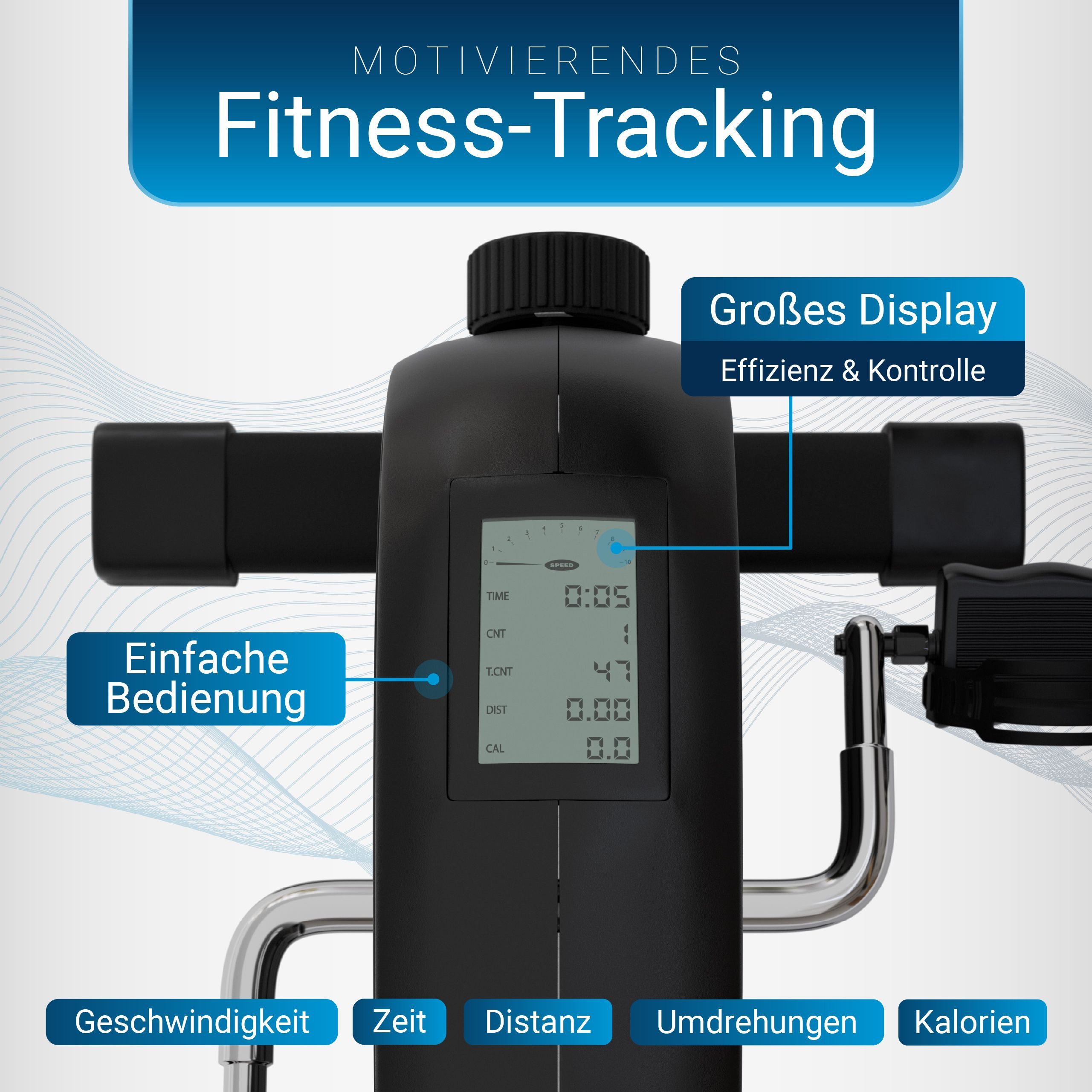 ArtSport Mini-Heimtrainer Sportivo, für Arme und Beine, einstellbarer Widerstand, mit LCD