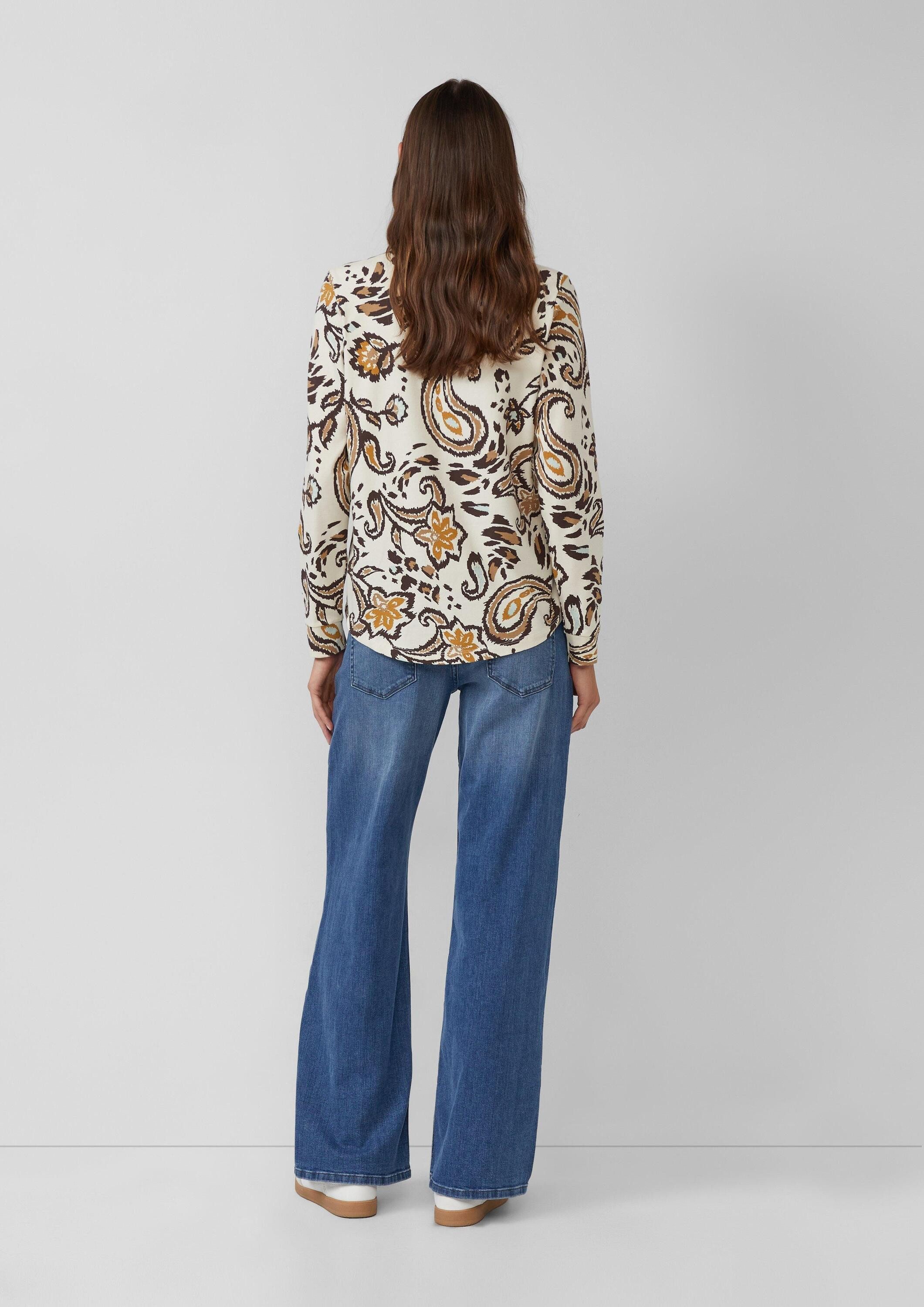 s.Oliver Langarmbluse T-Shirt Hemdbluse aus Jersey günstig online kaufen