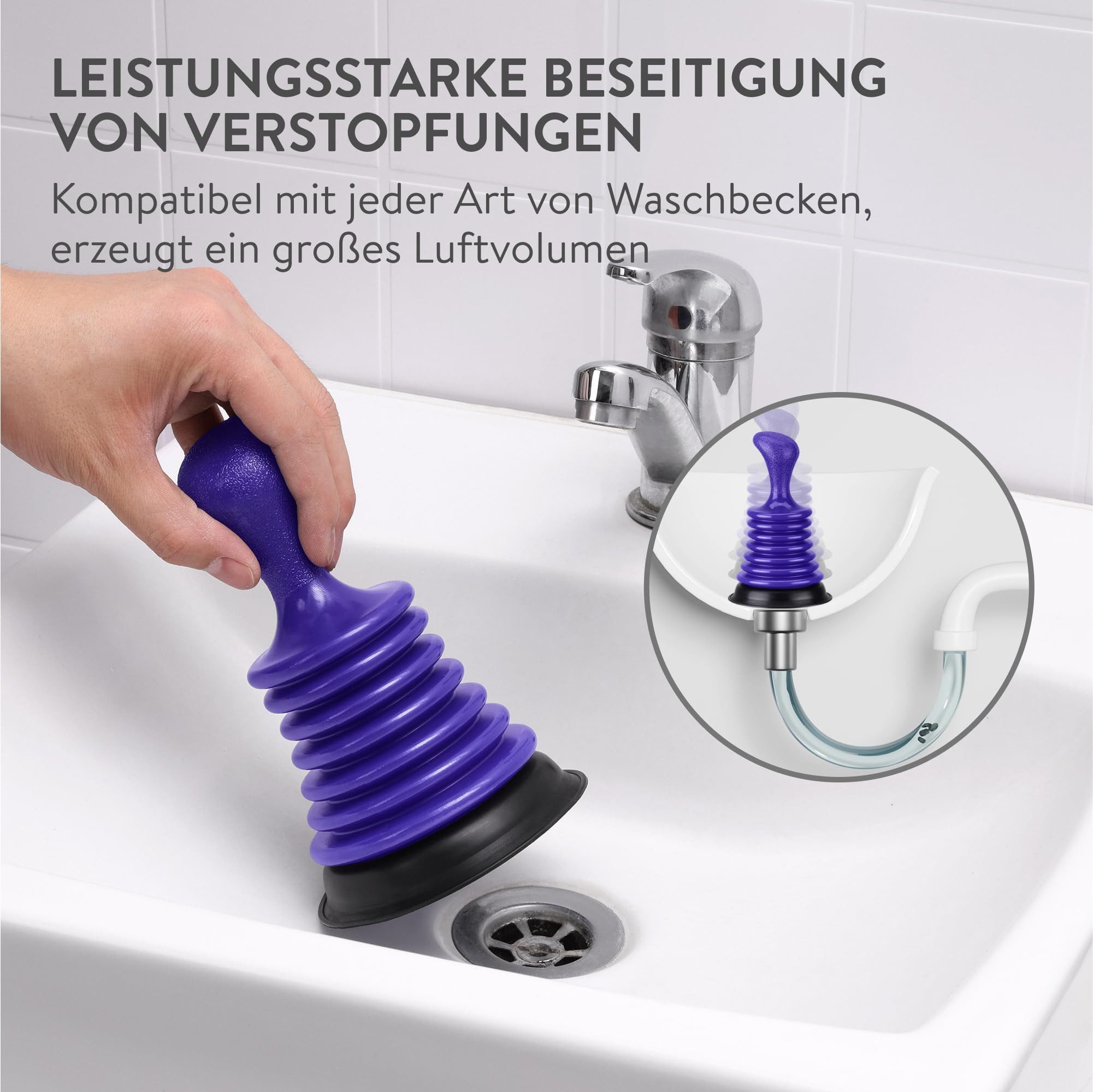 Luigi's Rohrreinigungspumpe Mini Pömpel für Abfluss & WC Pümpel Saugglocke günstig online kaufen