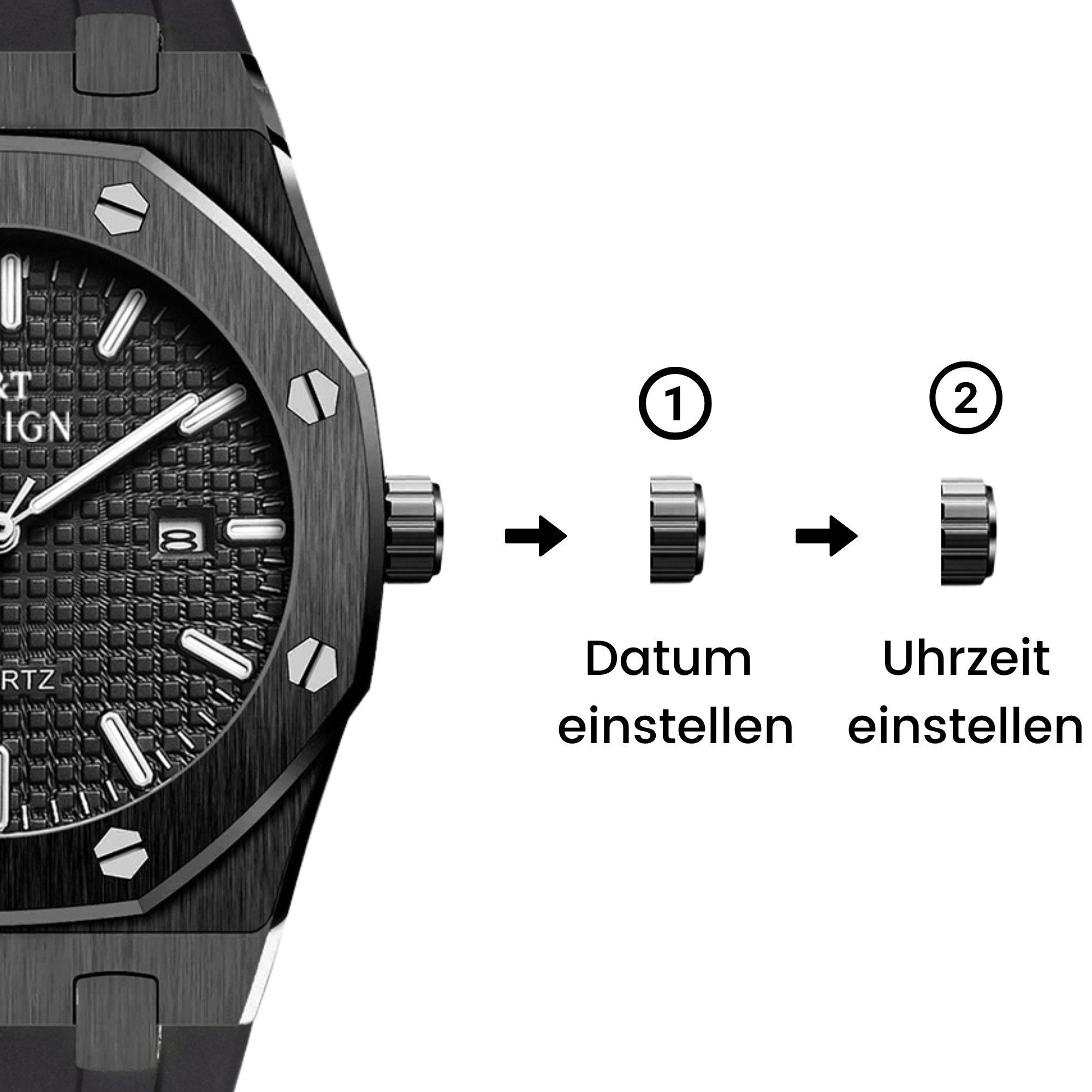 S&T Design Quarzuhr Herren Uhr Edelstahl günstig online kaufen