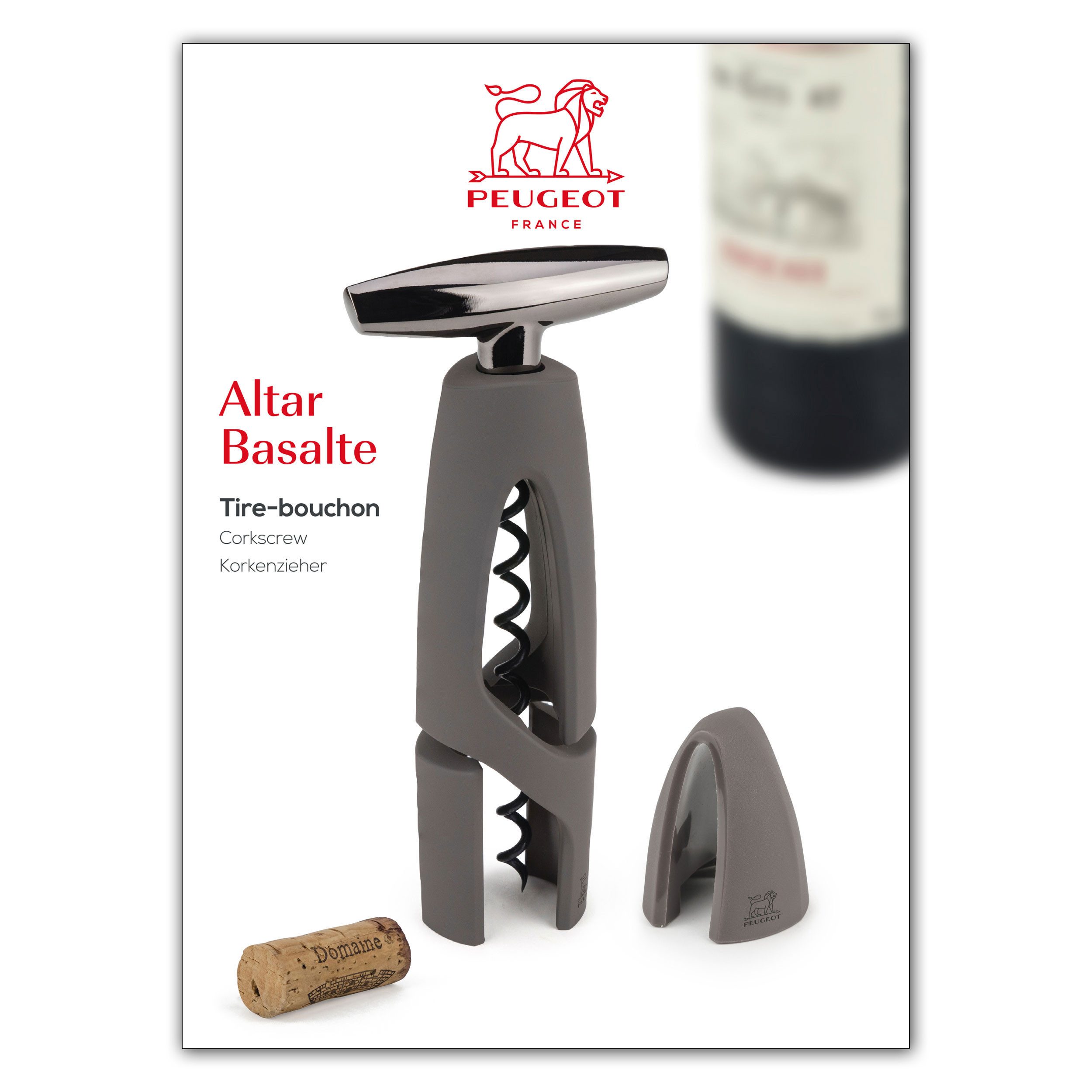 PEUGEOT Korkenzieher ALTAR BASALT Weinöffner Mit Kappenschneider Weinf