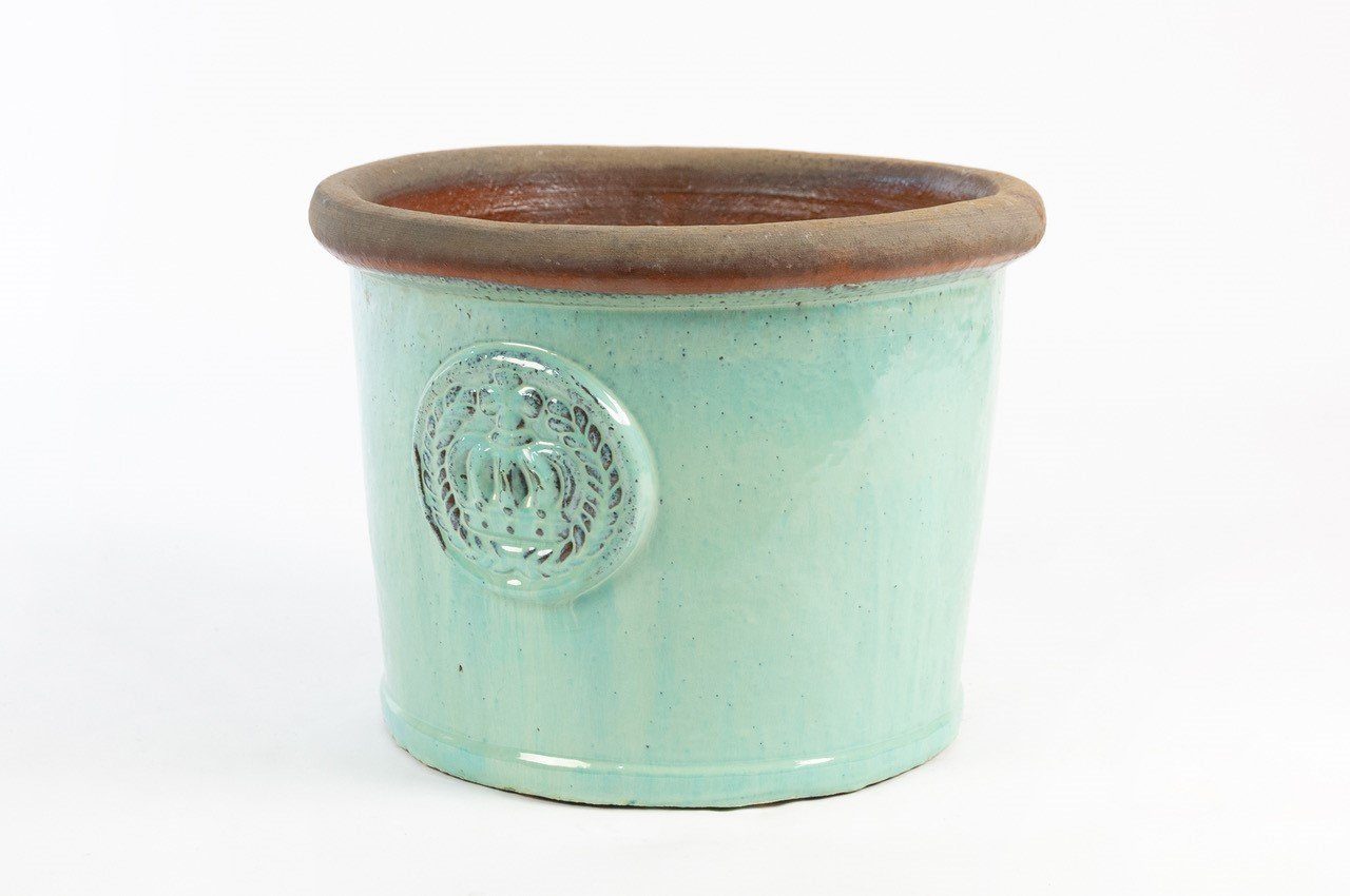 Teramico Pflanzkübel Blumentopf Keramik "Provence I" 45x34cm Grün, 100% Frostfest | Pflanzkübel