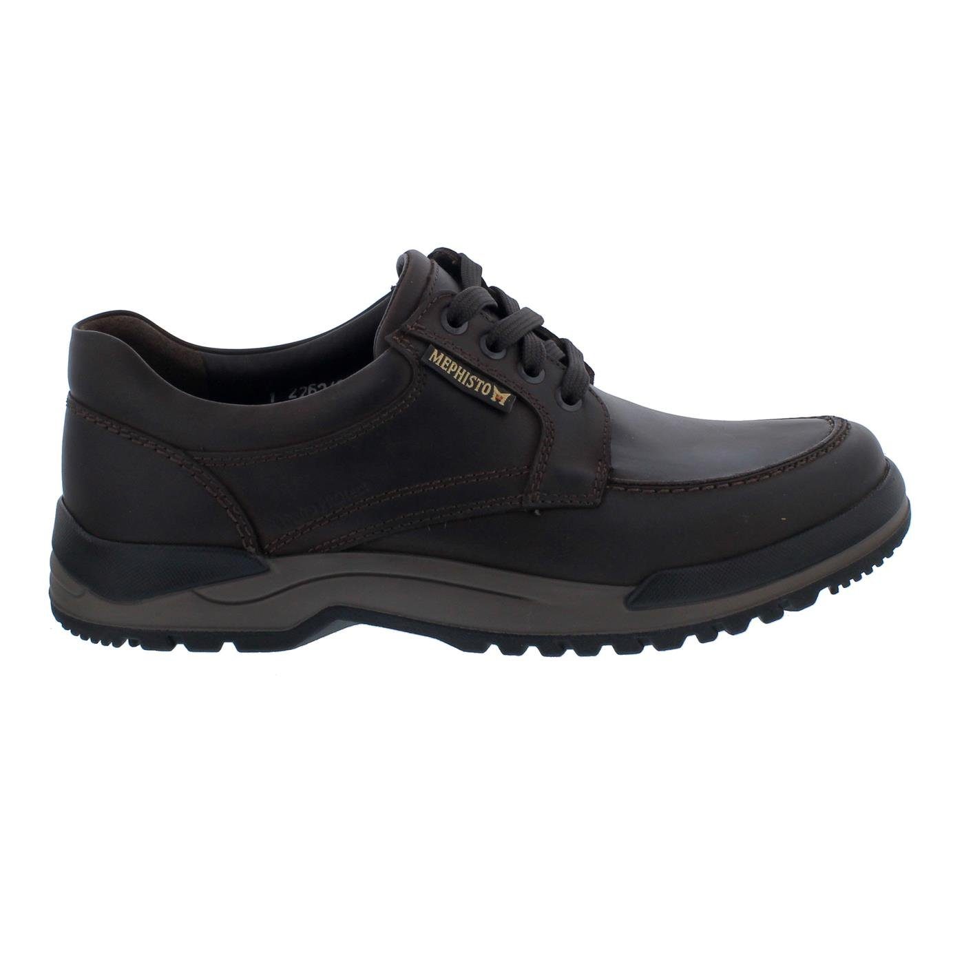 Mephisto CHARLES Halbschuh, Fettleder, AIR-RELAXE - Technologie, Grizz Schnürschuh