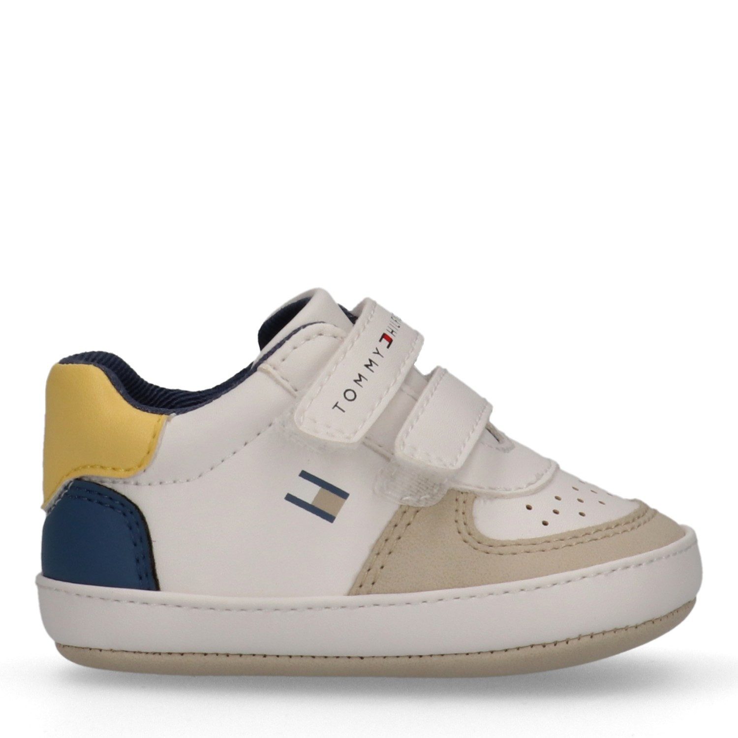 Tommy Hilfiger Lauflernschuh Retro Sneaker, Klettschuh, Halbschuh für Babys, mit Lochmuster