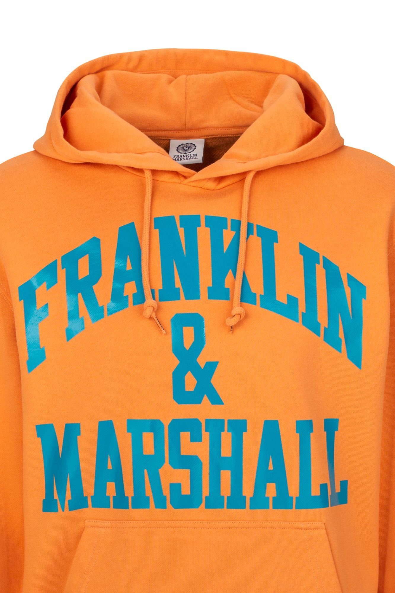 Franklin & Marshall Sweatshirt Kapuzenpullover mit überschnittenen Schultern Oversized