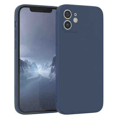 EAZY CASE Handyhülle TPU Hülle für Apple iPhone 12 / 12 Pro 6,1 Zoll, Schutzhülle mit Kameraschutz telefonhülle elastisch Bumper Dunkelblau