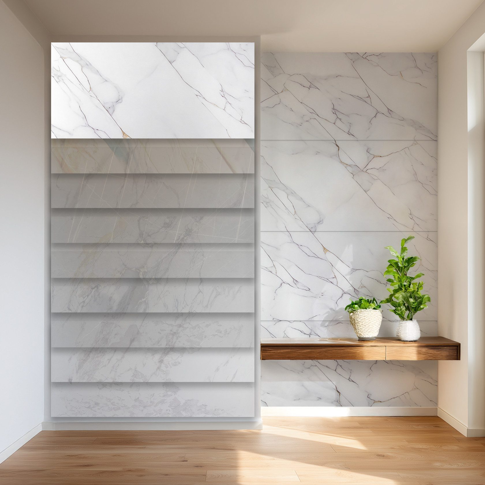 Hexim Wandpaneel, (Marmoroptik 4er-Set 122×70cm SPC Kunststoff Innen & Außenbereich Granit Steinoptik - Duschrückwand Küchenrückwand Wandpaneel Wohnzimmer gold (3,42 m² 80116) B-Serie)