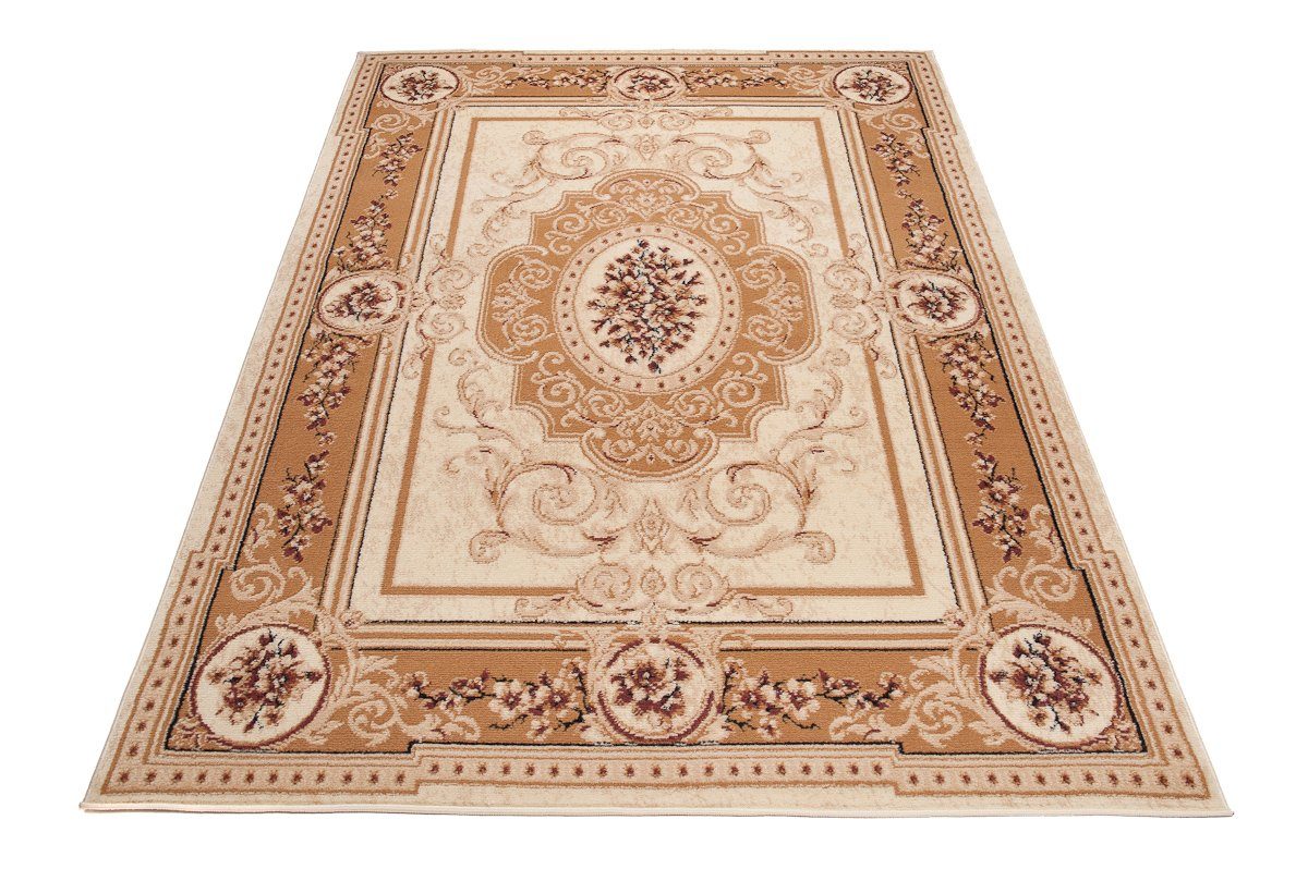 Mazovia Orientteppich Orientalisch Vintage Teppich Kurzflor Wohnzimmerteppich Beige, 60 x 100 cm, Fußbodenheizung