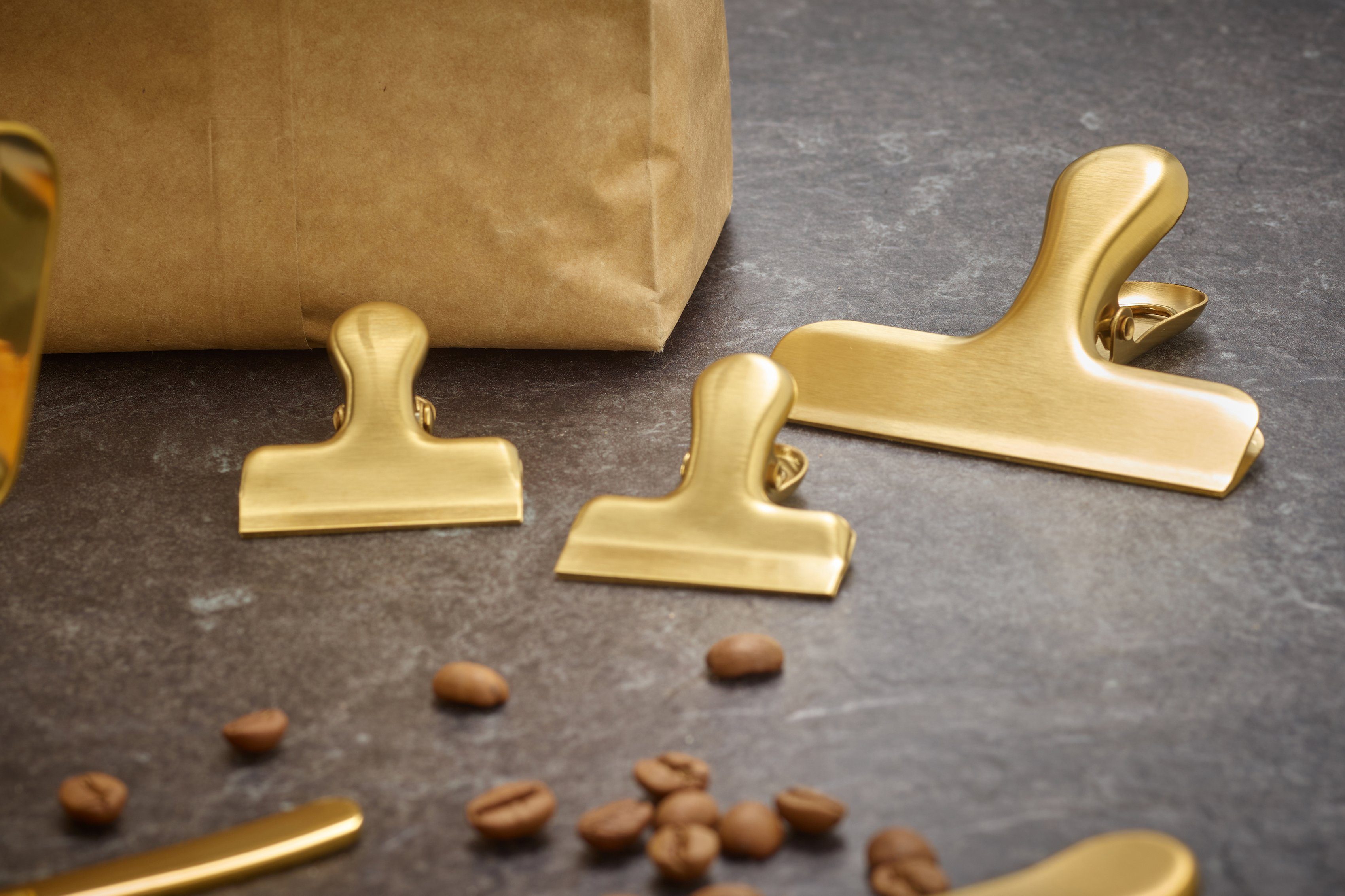 Kaffeezubehör-Set, Latte Barista-Set, 23-tlg. Cappuccino ideal ECHTWERK goldfarben oder für Macchiato,