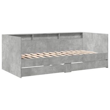 vidaXL Bett Tagesbett mit Schubladen Betongrau 100x200 cm Holzwerkstoff