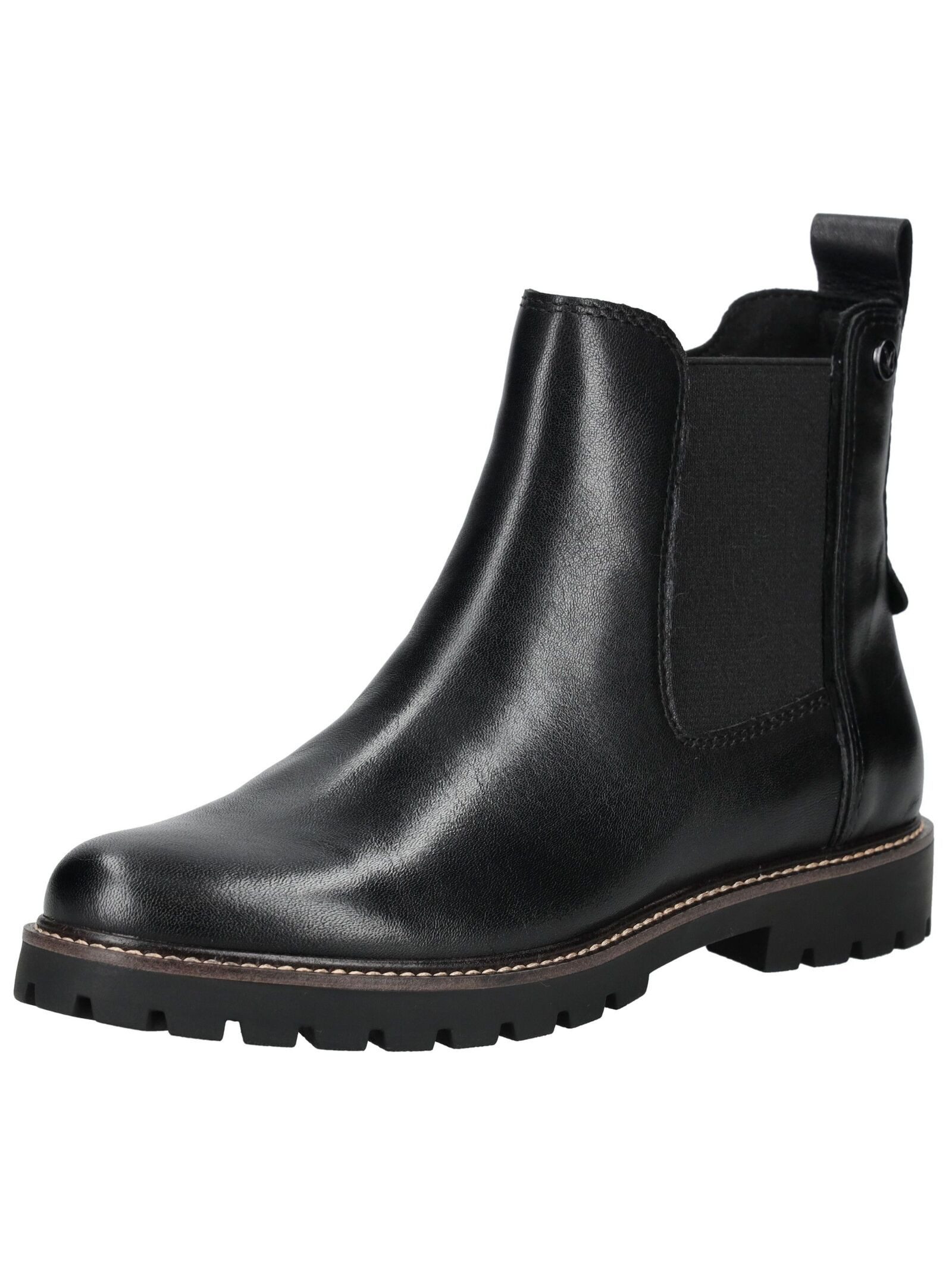Stiefelette Leder/Textil . Stiefelette