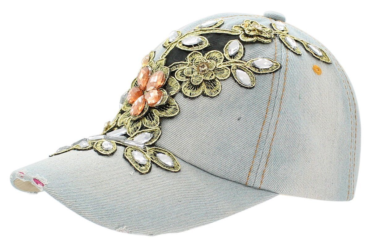 dy_mode Baseball Cap Damen Baseball Cap mit Strasssteinen Kappe Schirmmütze günstig online kaufen