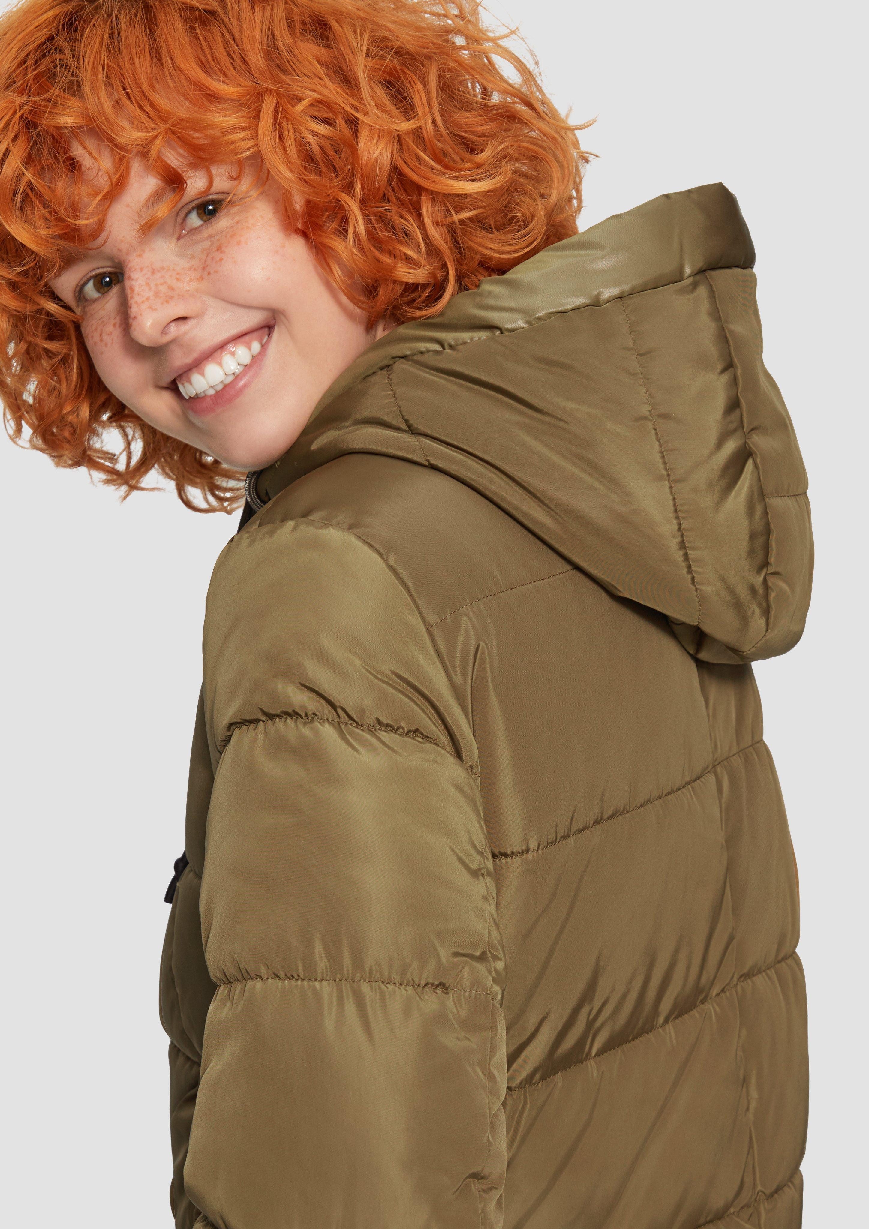 QS Outdoorjacke Wattierte Steppjacke mit Kapuze günstig online kaufen