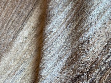 Hochflor-Teppich Perserteppich Handgeknüpft Perser Gabbeh Teppich Bio 195x151, Morgenlandbazar, Höhe: 19 mm, Handgeknüpft aus Handgesponnen ungefärbten Schurwolle