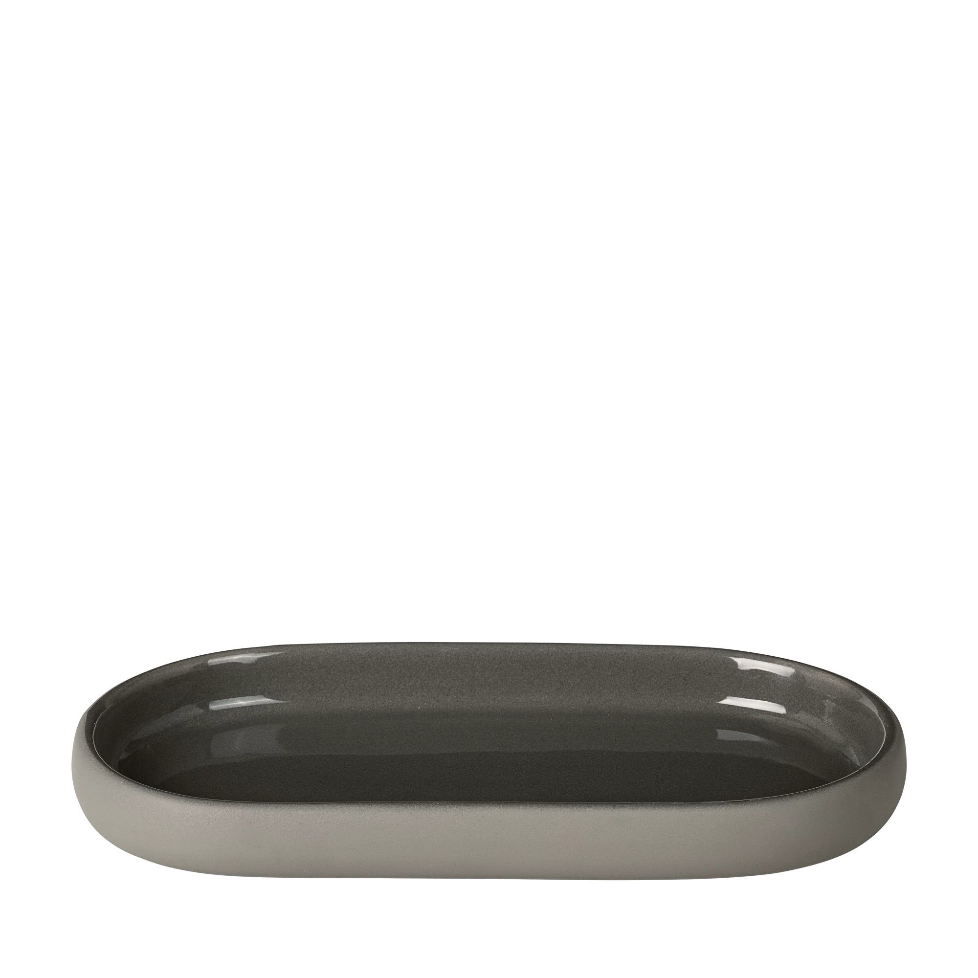blomus Tablett -SONO- Ablageschale: Hochwertige Keramik mit Soft-Touch-Oberfläche, Keramik, Keramik, Silikon, Soft-Touch-Oberfläche, Innen glasiert, Pflegeleicht