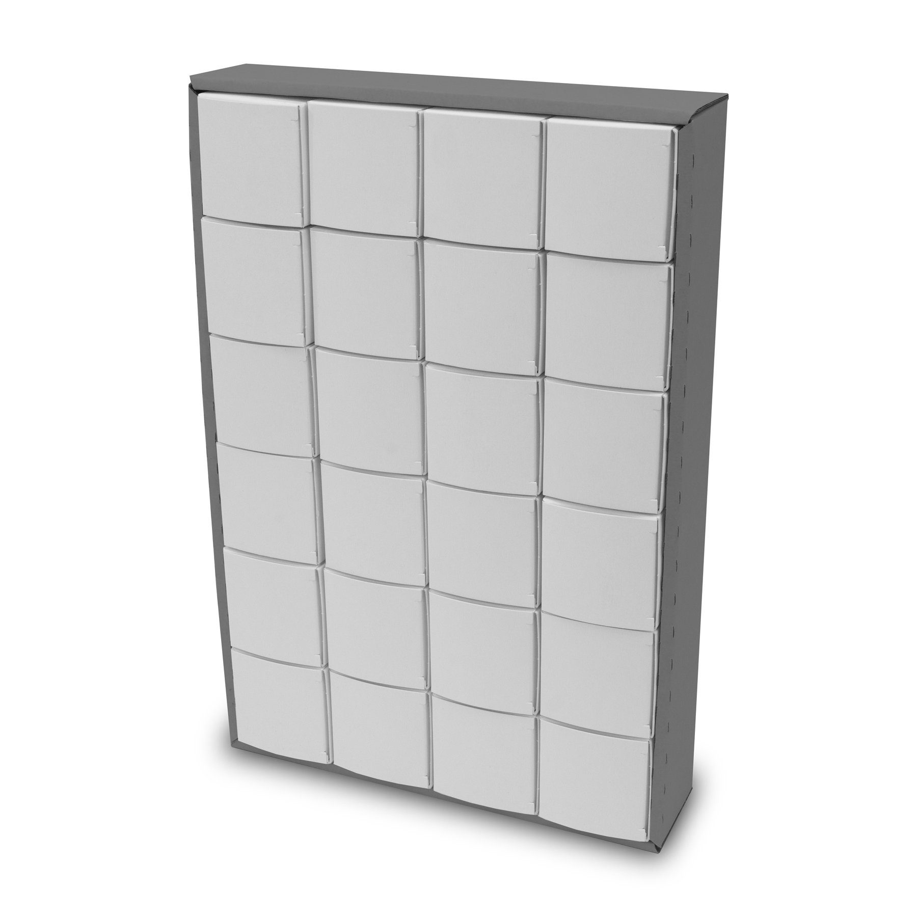 itenga befüllbarer Adventskalender itenga Adventskalender zum Füllen Würfel 5cm (außen grau)