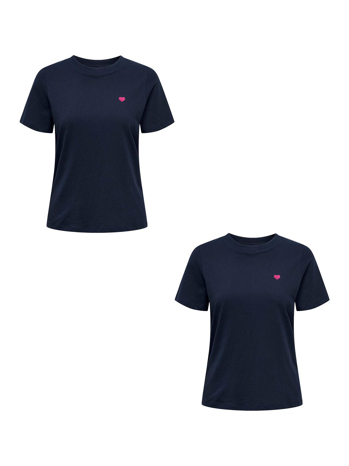 JACQUELINE de YONG T-Shirt 2er-Set Rundhals günstig online kaufen