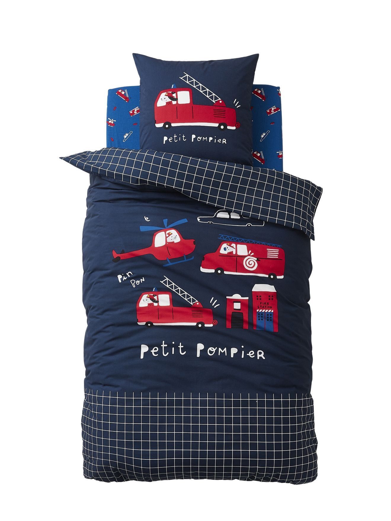 Bettbezug Kinder Bettwäsche-Set KLEINER FEUERWEHRMANN