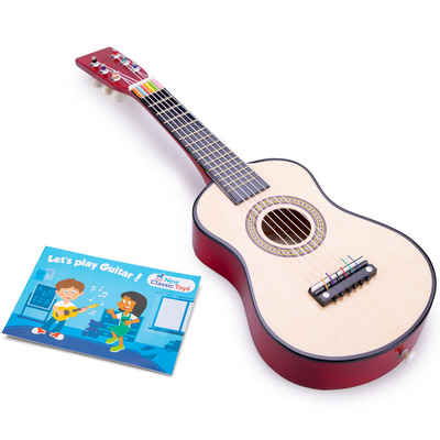 New Classic Toys® Spielzeug-Musikinstrument Gitarre braun Kindergitarre aus Holz Kinder-Instrument Musikspielzeug