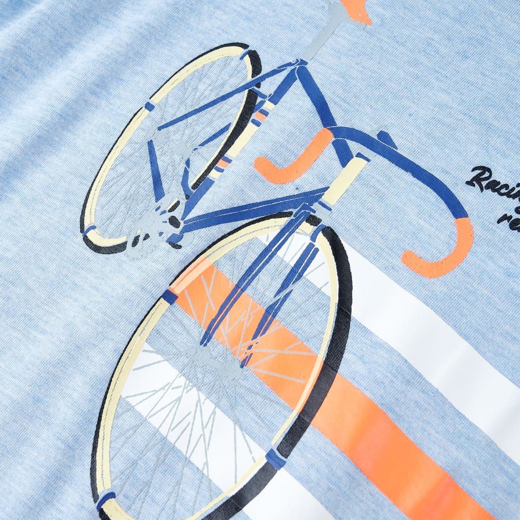 vidaXL T-Shirt Kinder-T-Shirt Hellblau Melange 92