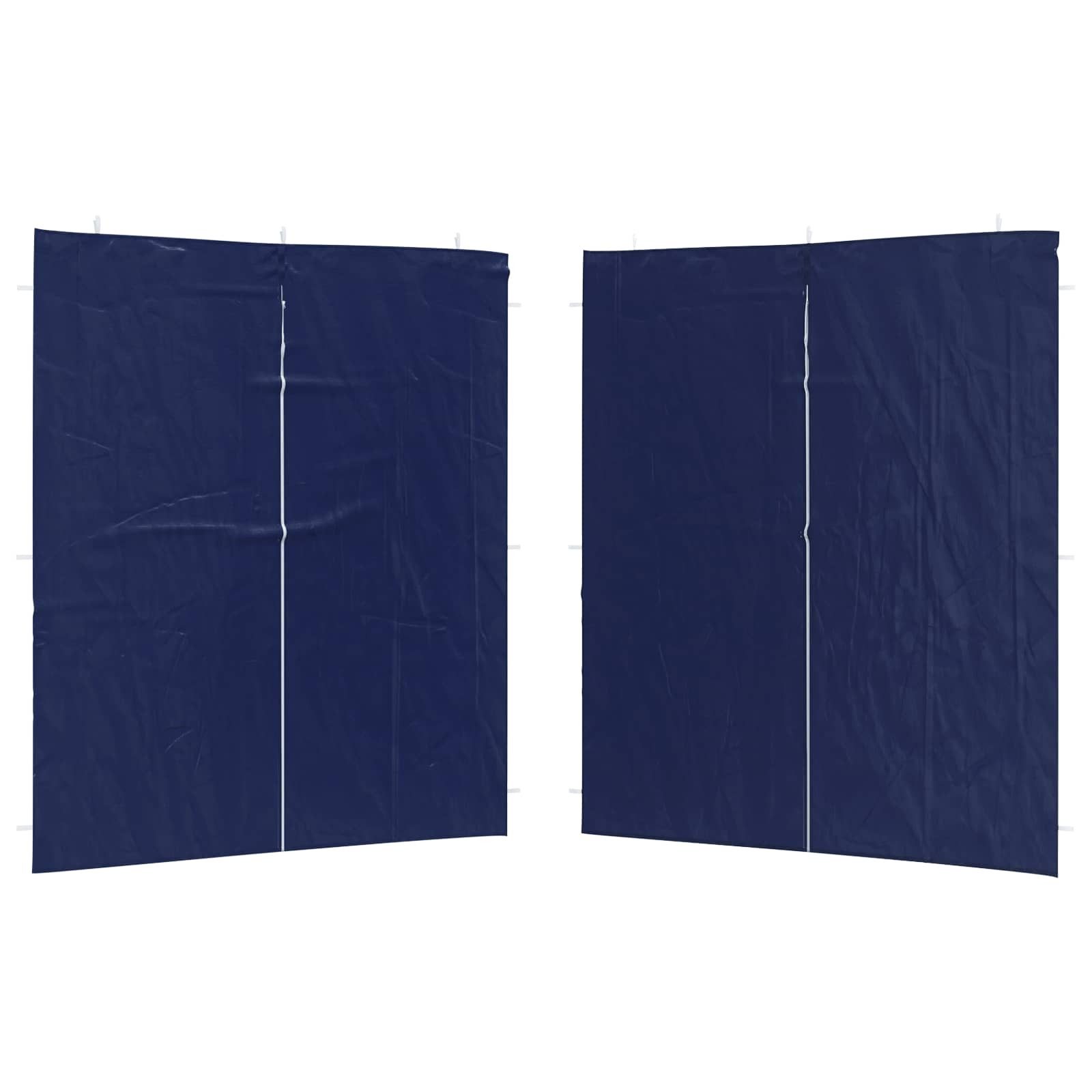 vidaXL Partyzelt Party Zelt Seitenteil 2 pcs Blau 200 x 195 cm PE und Stahl