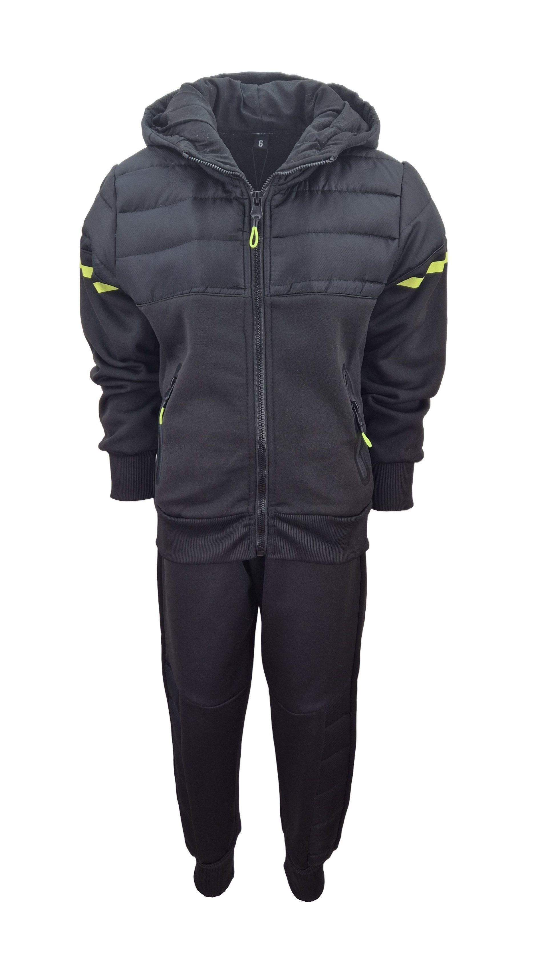 Hessis Freizeitanzug Jungen Jogginganzug für Kinder JF372 (Set, Jacke mit Jogginghose), bestehend aus Jacke und Jogginghose, Gefüttert
