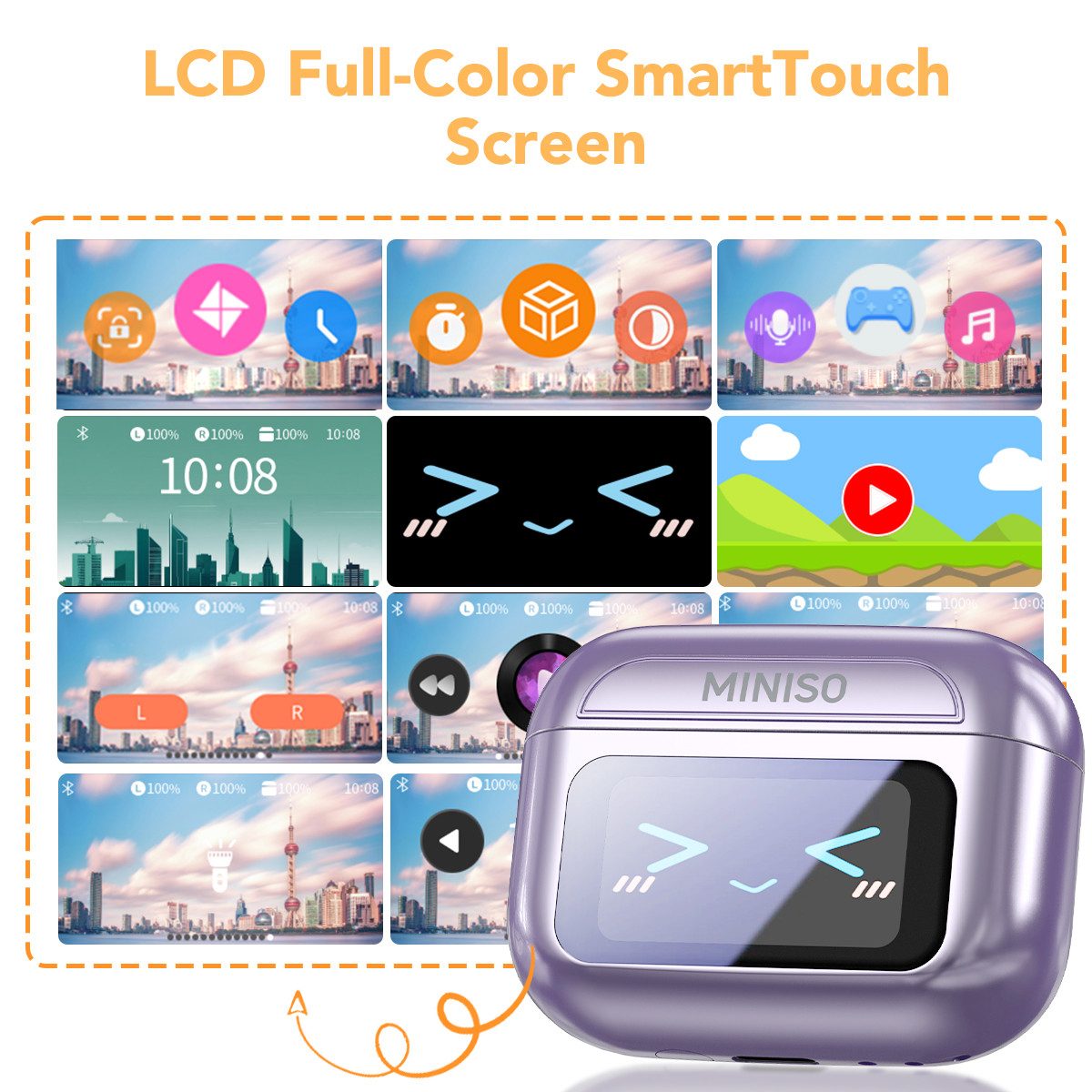 MINISO MINISO MS201 offener Kopfhörer : 134-Sprachen-Übersetzung Bluetooth-Kopfhörer