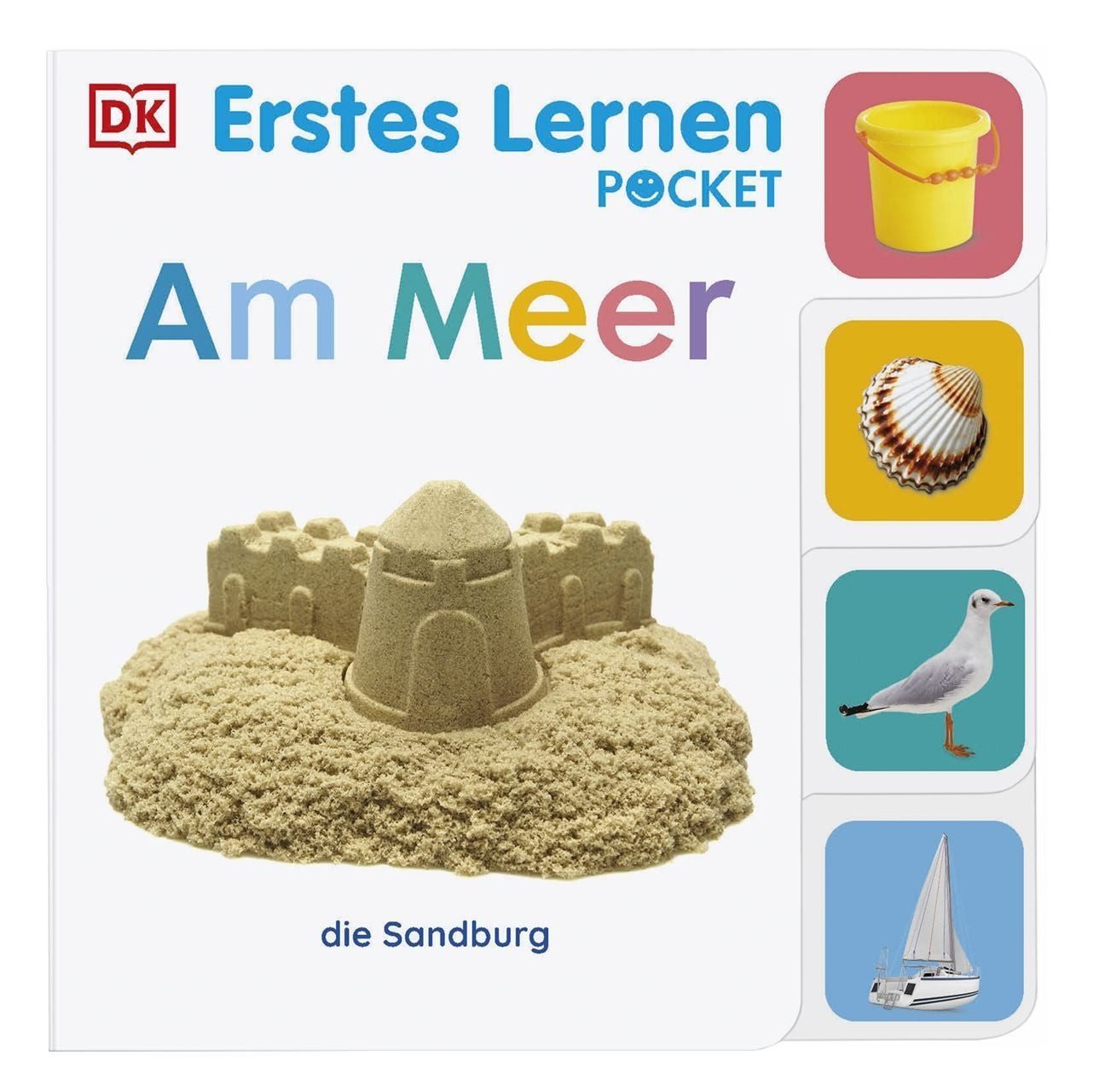 Erstes Lernen Pocket. Am Meer / DK Erstes Lernen, Buntes Pappbilderbuch – klein und leicht für unterwegs. Mit Griff-Register und realistischen Fotos. Für Kinder ab 1 Jahr