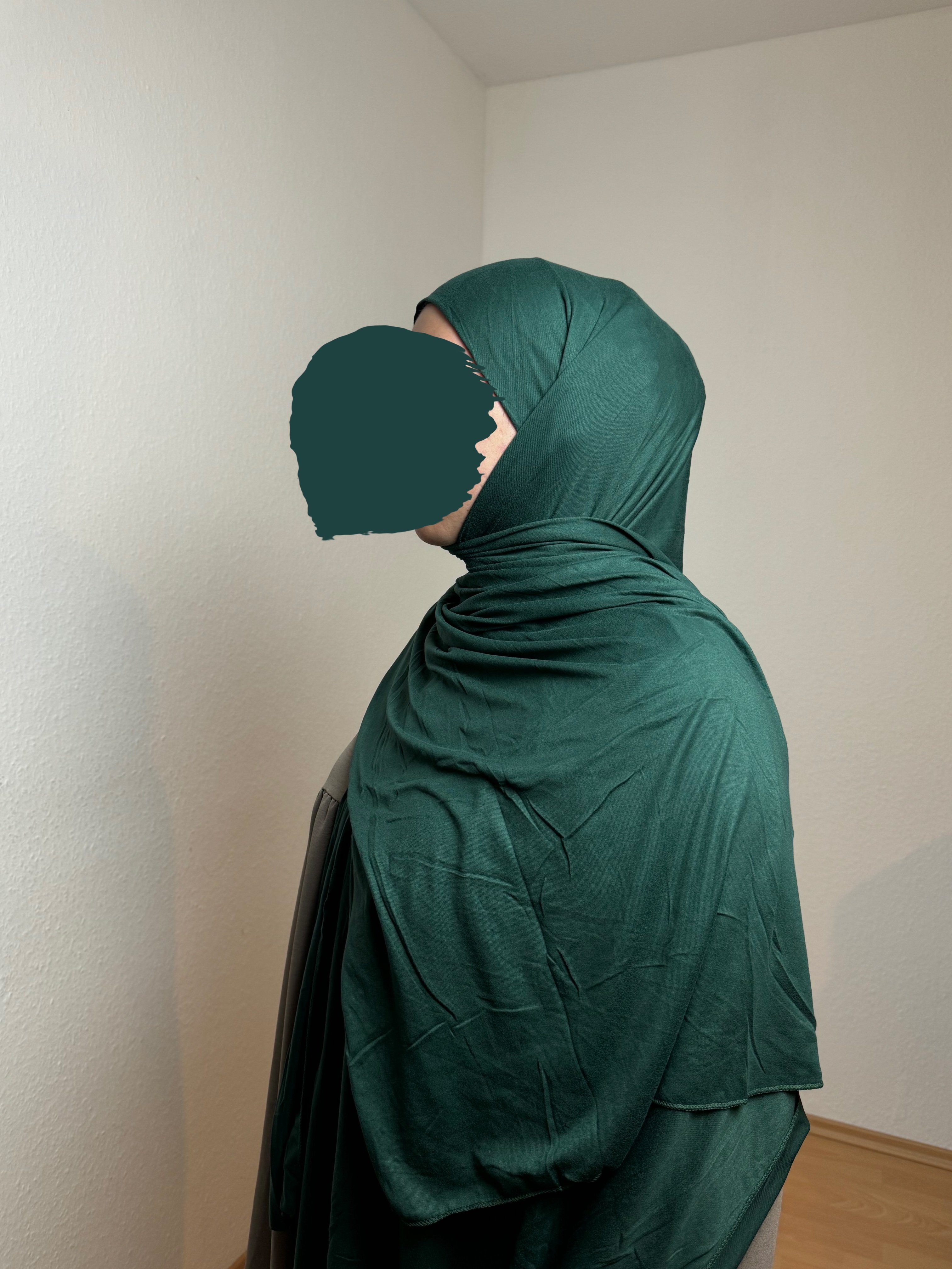 Smaragd Jersey-Stoff Easy unter Kopftuch HIJABIFY 2 Hidschab/ Grün in integrierter Hijab/ (antirutsch) Hijab Tuch Hijab mit 1