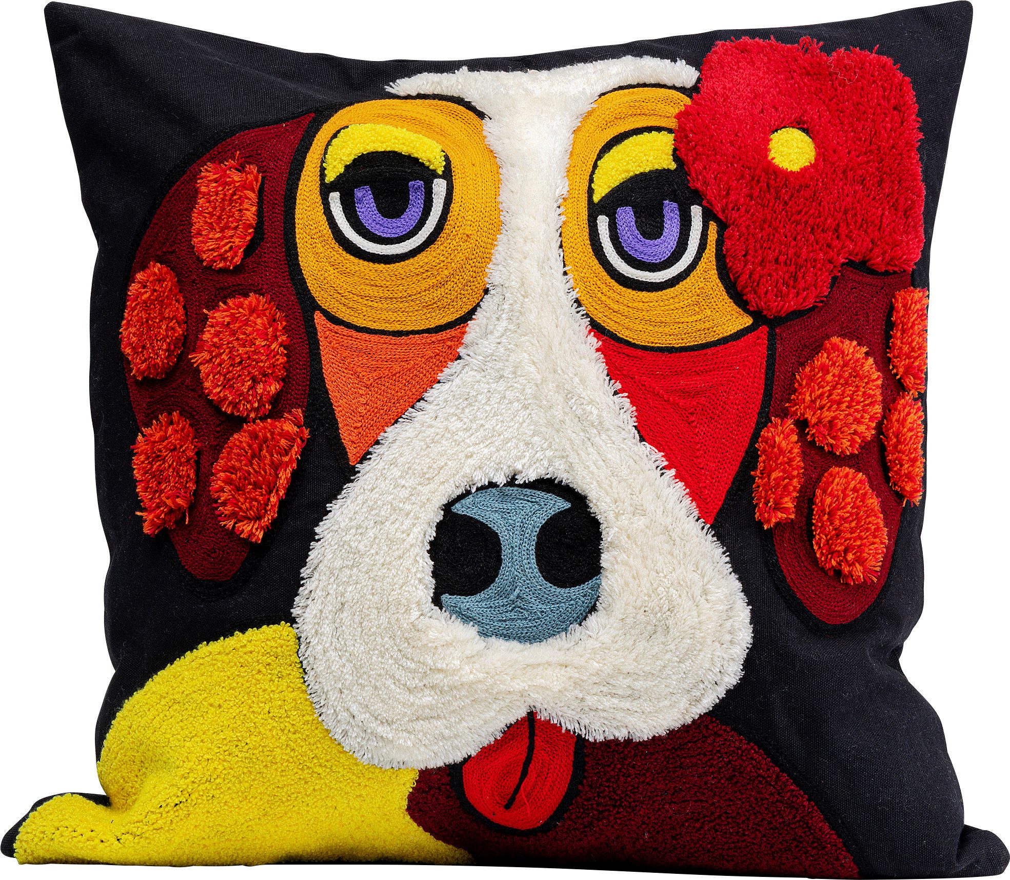 Kare Design Dekokissen Make Up Dog, Kissenhülle mit Füllung, 45x45 cm, stützt Kopf und Nacken angenehm und sorgt für erholsamen Schlaf