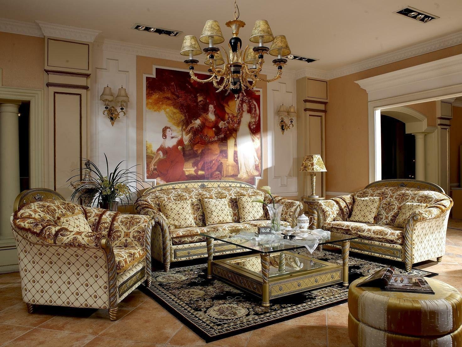 JVmoebel Sofa, 3+2+1 Sofagarnitur Couch Klassische Textil Stoff Couchen Polster Sofa | Alle Sofas