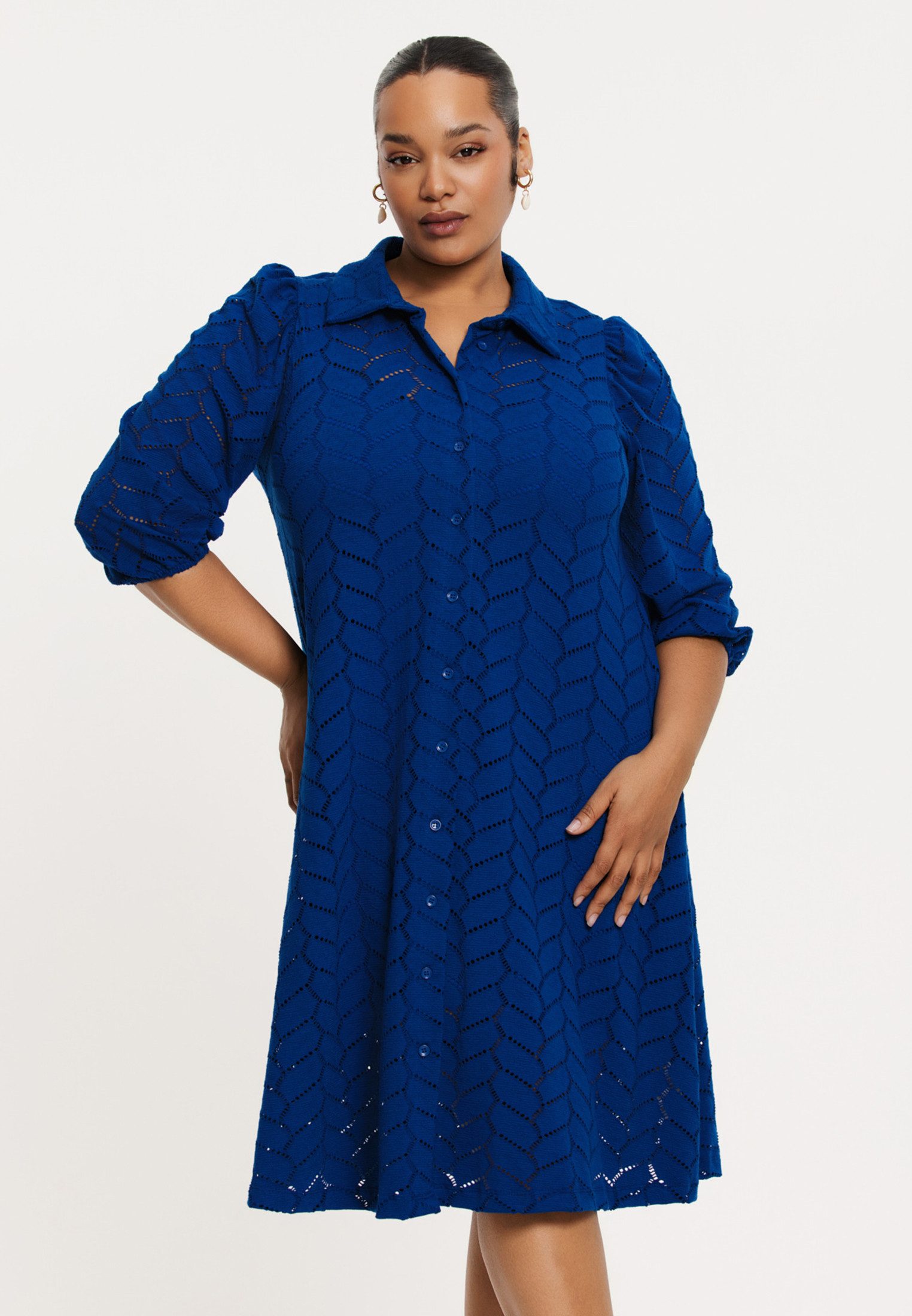A-Linien-Kleid Damen Kleid mit Druck