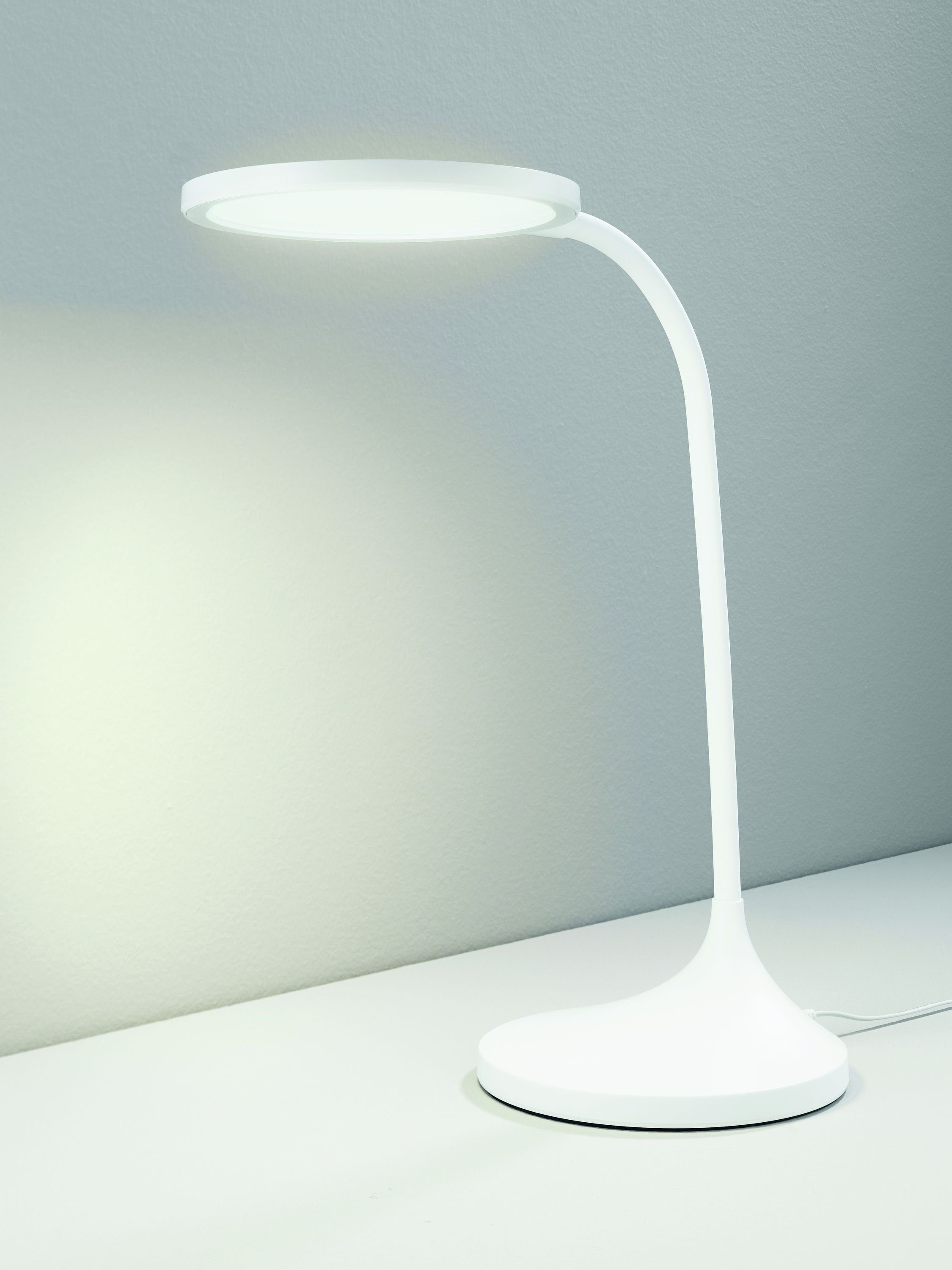 casa NOVA Tischleuchte casa NOVA Schreibtischleuchte BRIGHT BHT 16x60x16 cm weiß, Neutralweiß