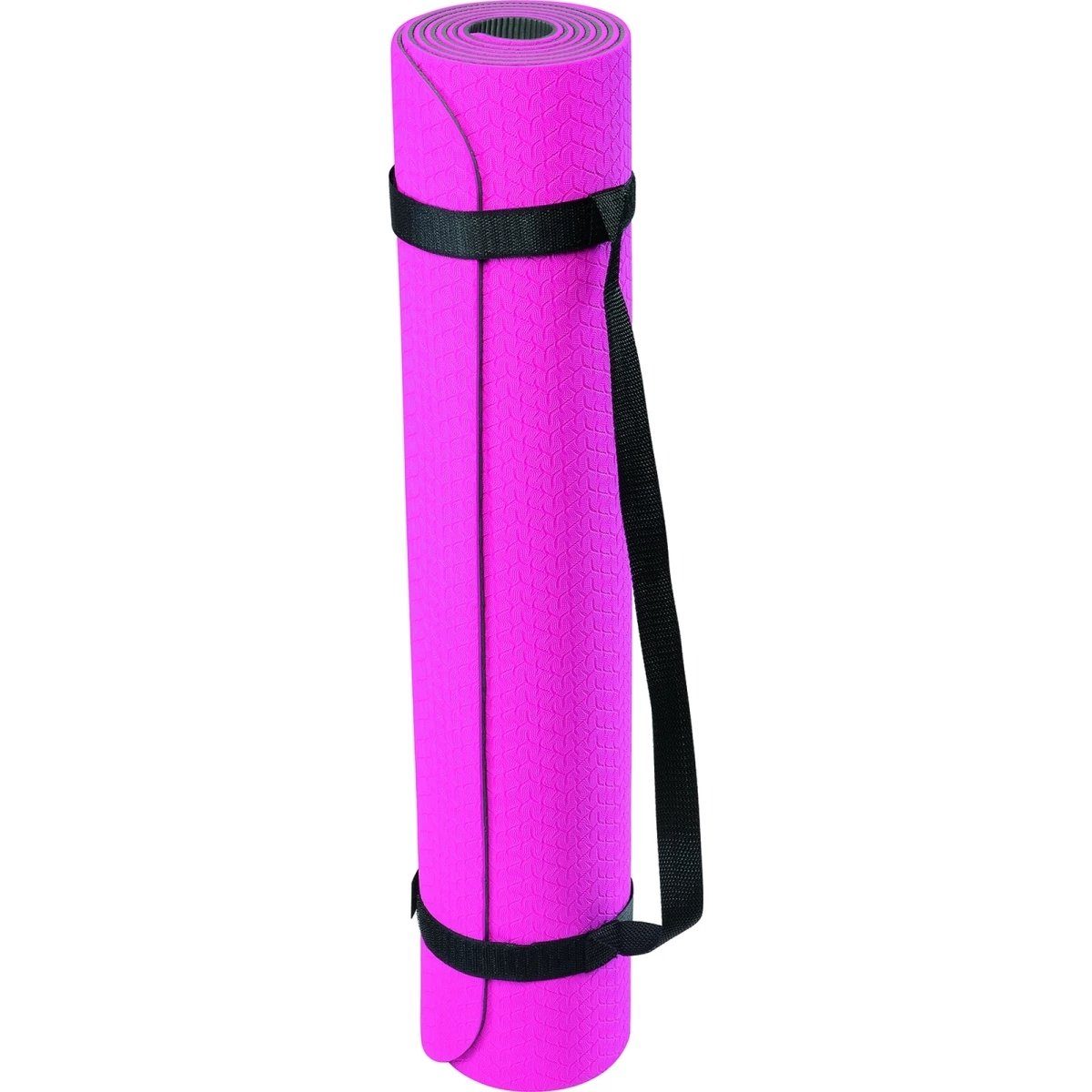 Yogamatte Fitness Matte Fitnessmatte Isomatte Yoga Pilates pink/grau TPE