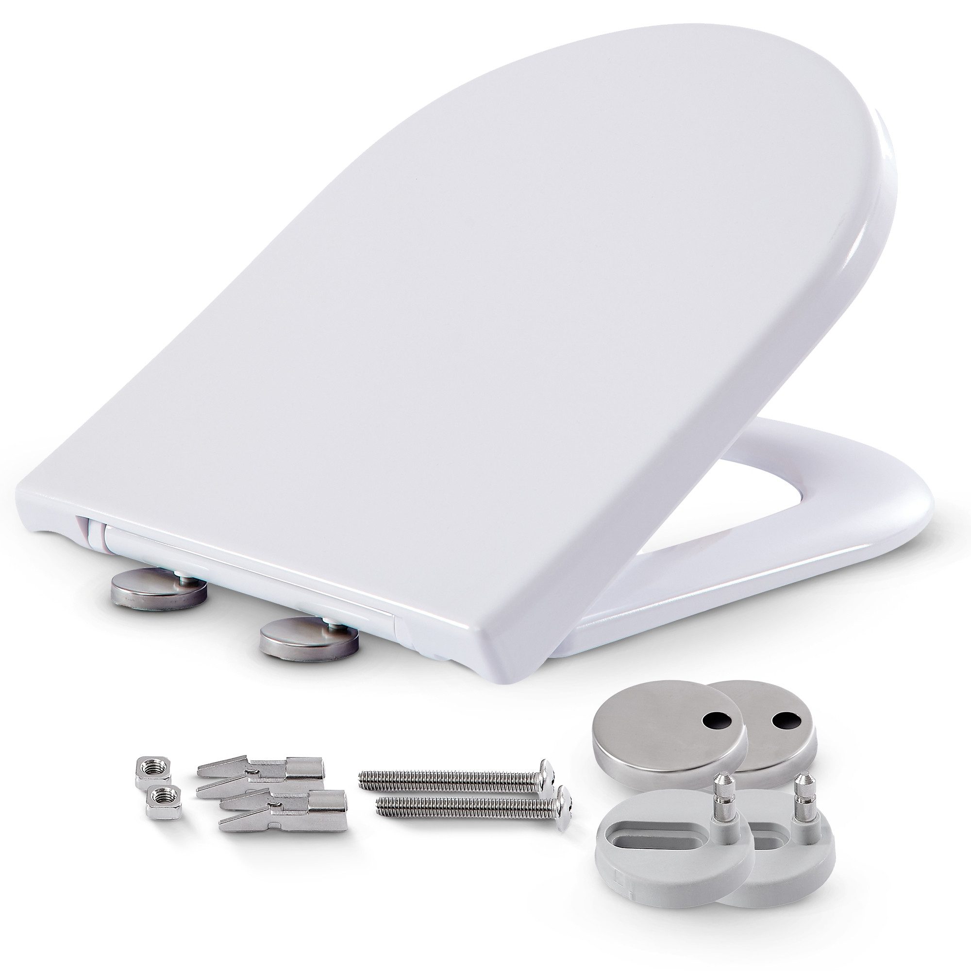 Arebos WC-Sitz Toilettendeckel mit Absenkautomatik Klodeckel Toilettensitz günstig online kaufen