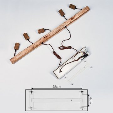 hofstein Pendelleuchte »Aprica« Hängelampe aus Metall/Holz in Rost/Braun, ohne Leuchtmittel, 5xE27, moderne