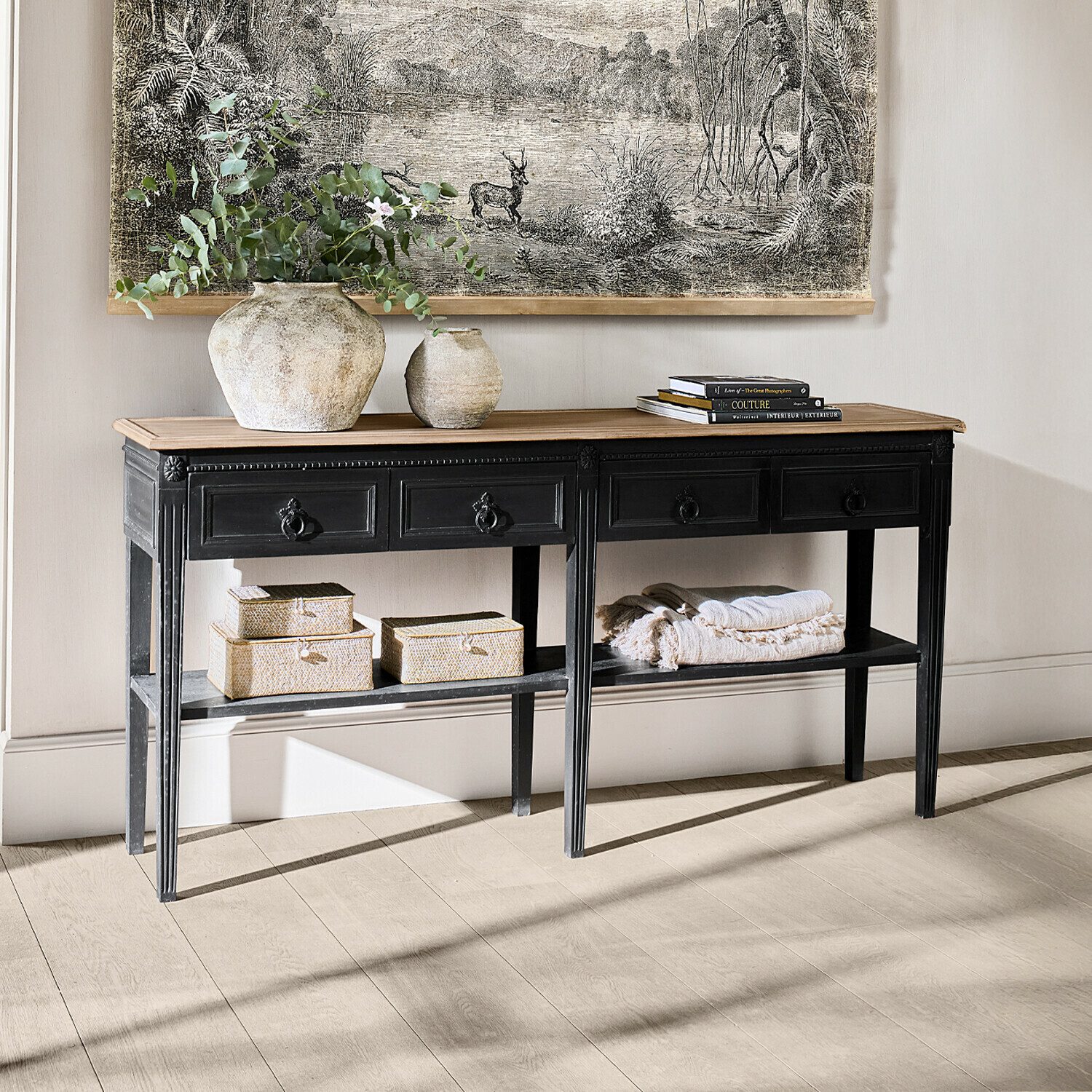 Mirabeau Konsole Konsole Riviéres schwarz/braun