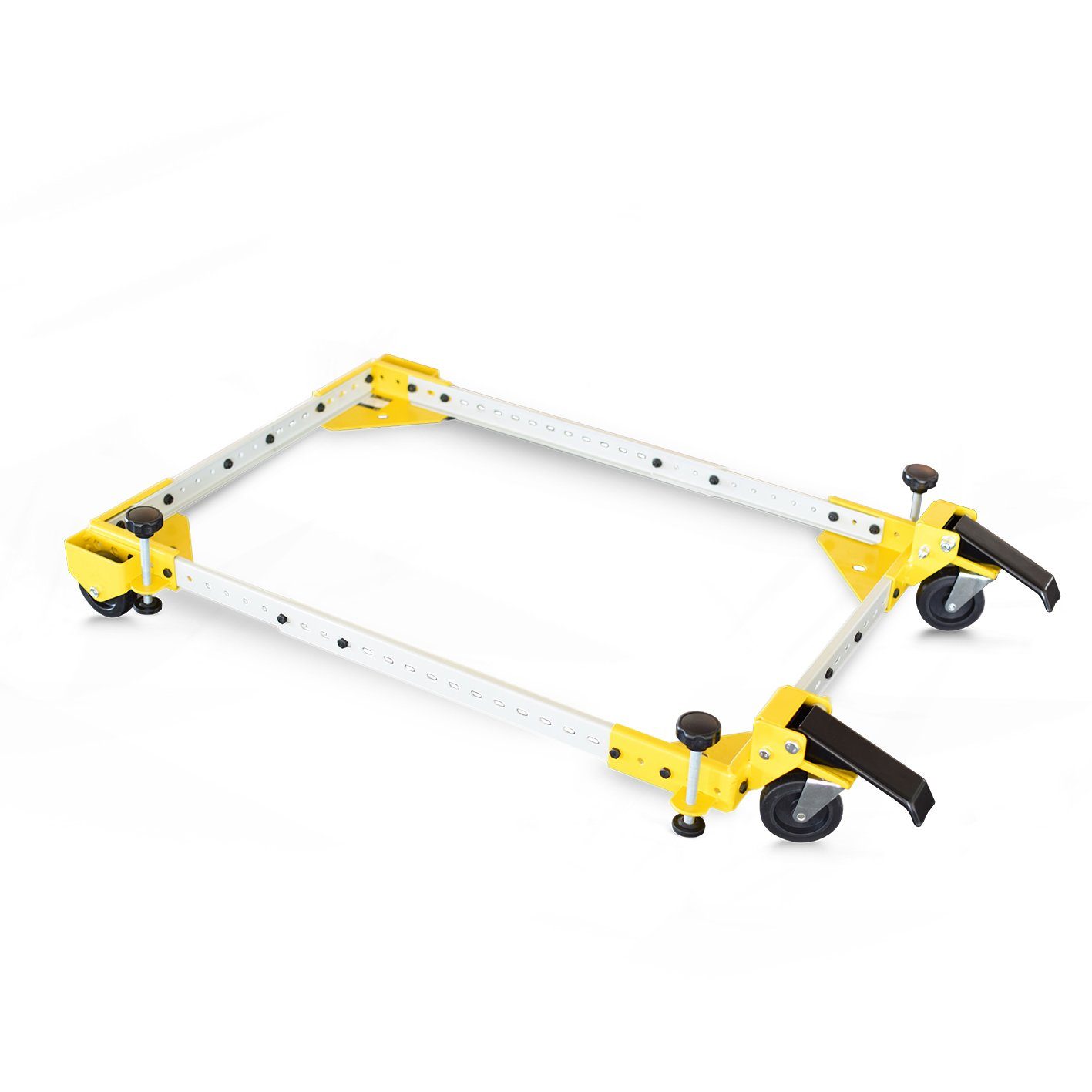 BAMATO Untergestell MB-400 verstellbar universal Fahrwerk Maschinenfahrwerk bis 400kg, Feststellbremse, Schwerlasträder, verstellbare Größe