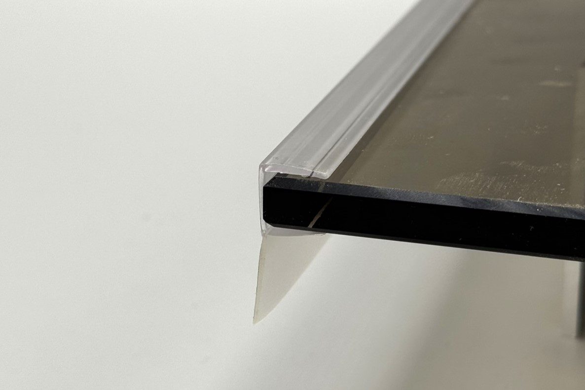 Wintergarten Winddichtprofil Kunststoff klar für 10 mm Glasschiebetüren, 230 cm