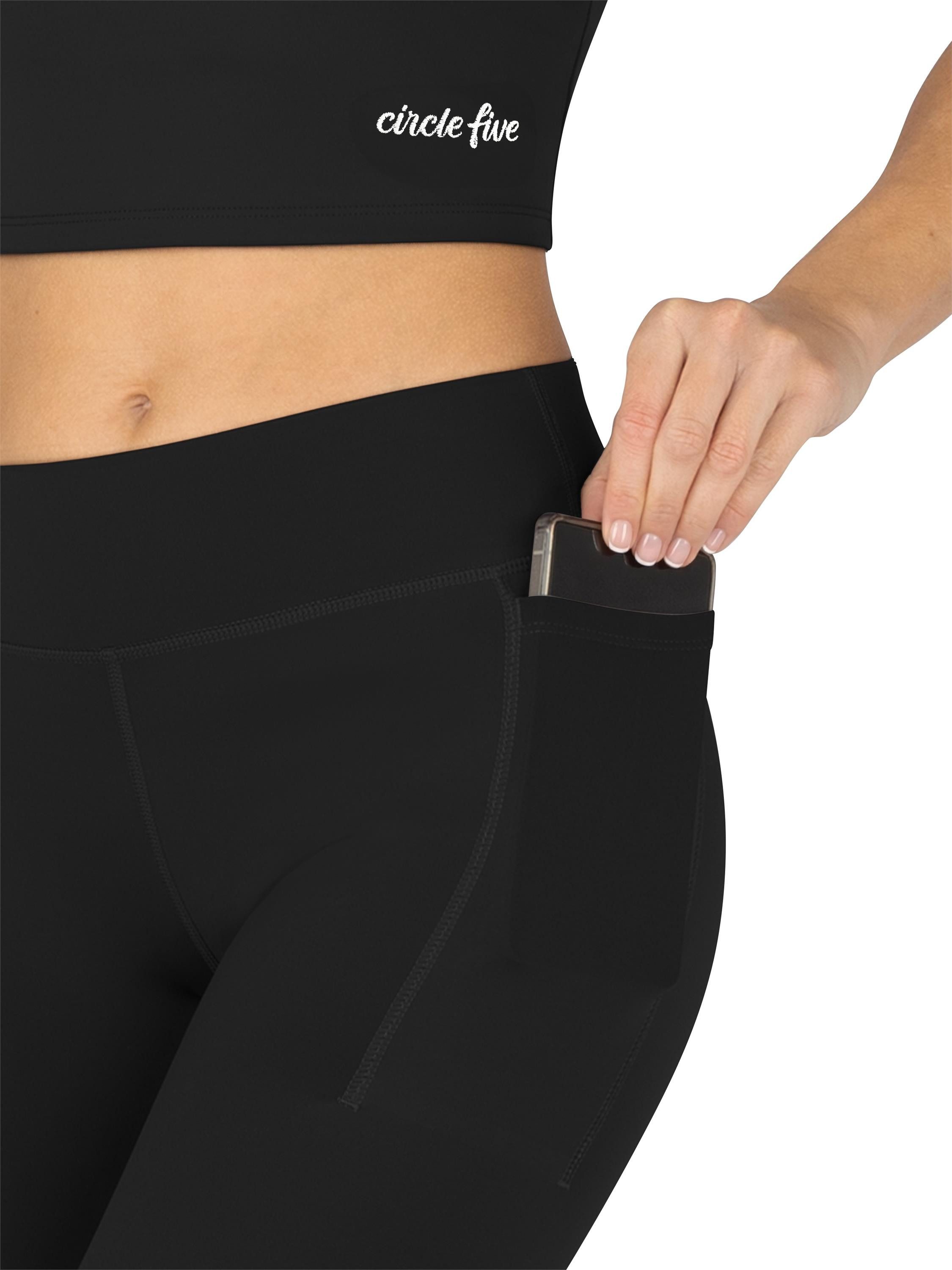 Circle Five Shapingleggings Sport Leggings mit Taschen Cups und Trainingstight – Bild 3 von 5
