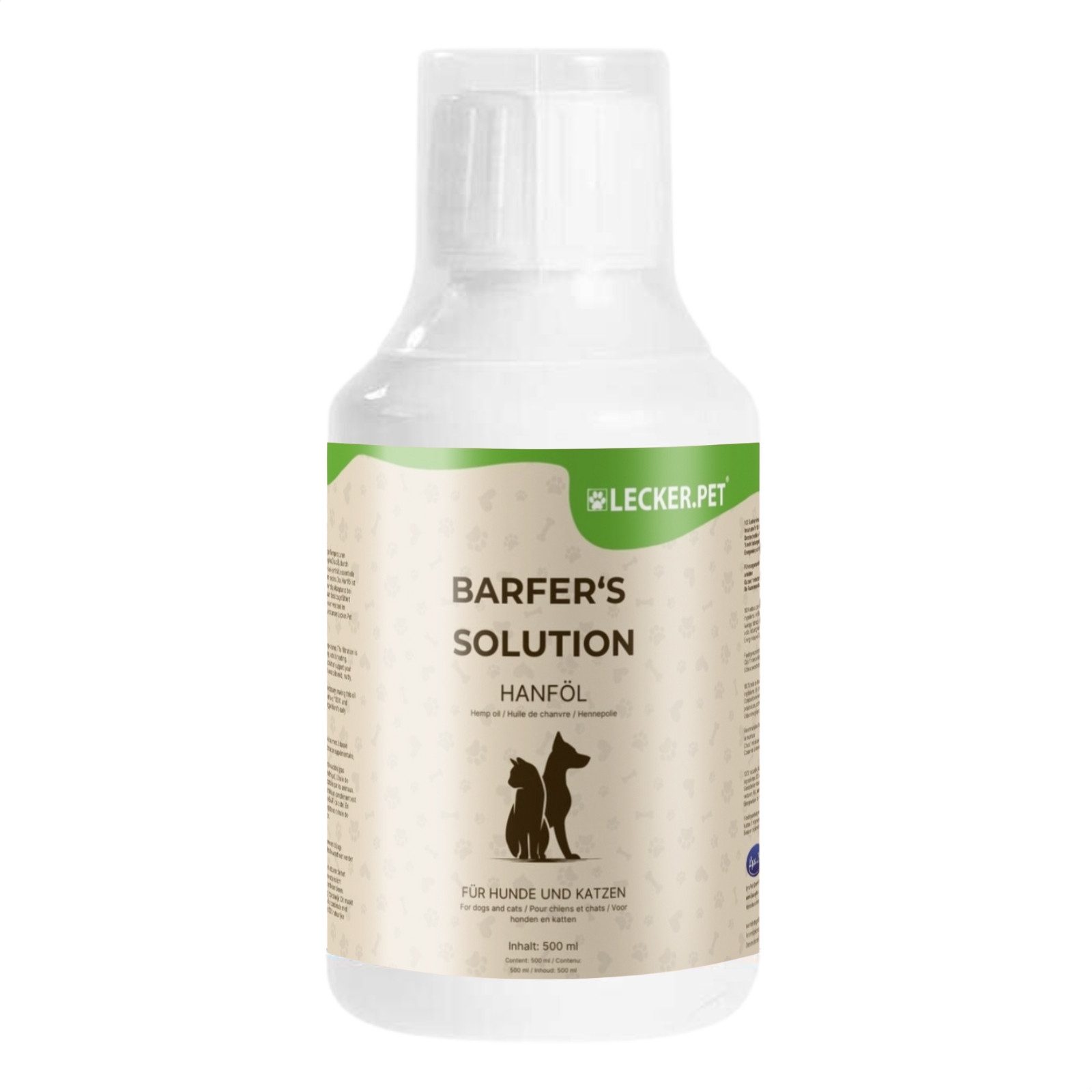 Lecker.Pet 500 ml Lecker.Pet® Barfer's Solution 100 % Hanföl für Hunde & Katzen Hanföl, 1St.