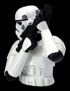 Figuren Shop GmbH Dekofigur Stormtrooper Figur - Büste klein - Merchandise Dekofigur Sci-Fi