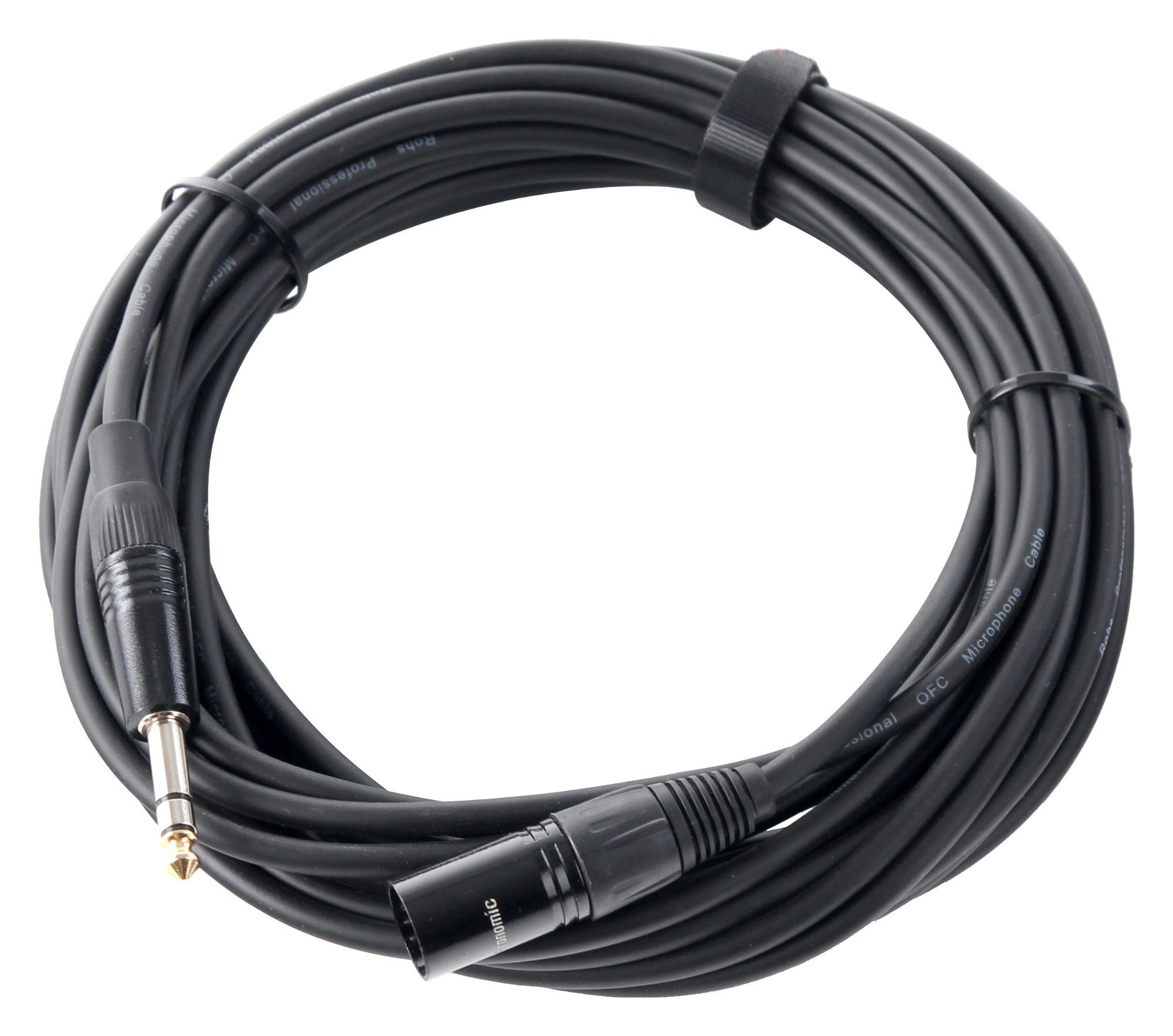 JXM-Kabel (6,3mm Stereo-Klinke -> XLR male 3-pol) Stecker handgelötet Audio-Kabel