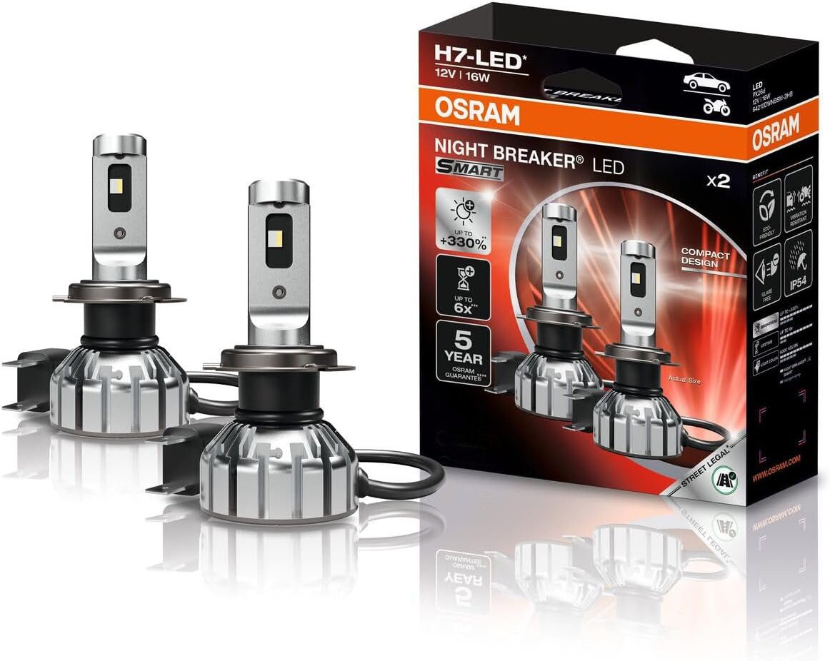 Osram KFZ-Ersatzleuchte Osram Scheinwerferlampe H7 Night Breaker LED 2
