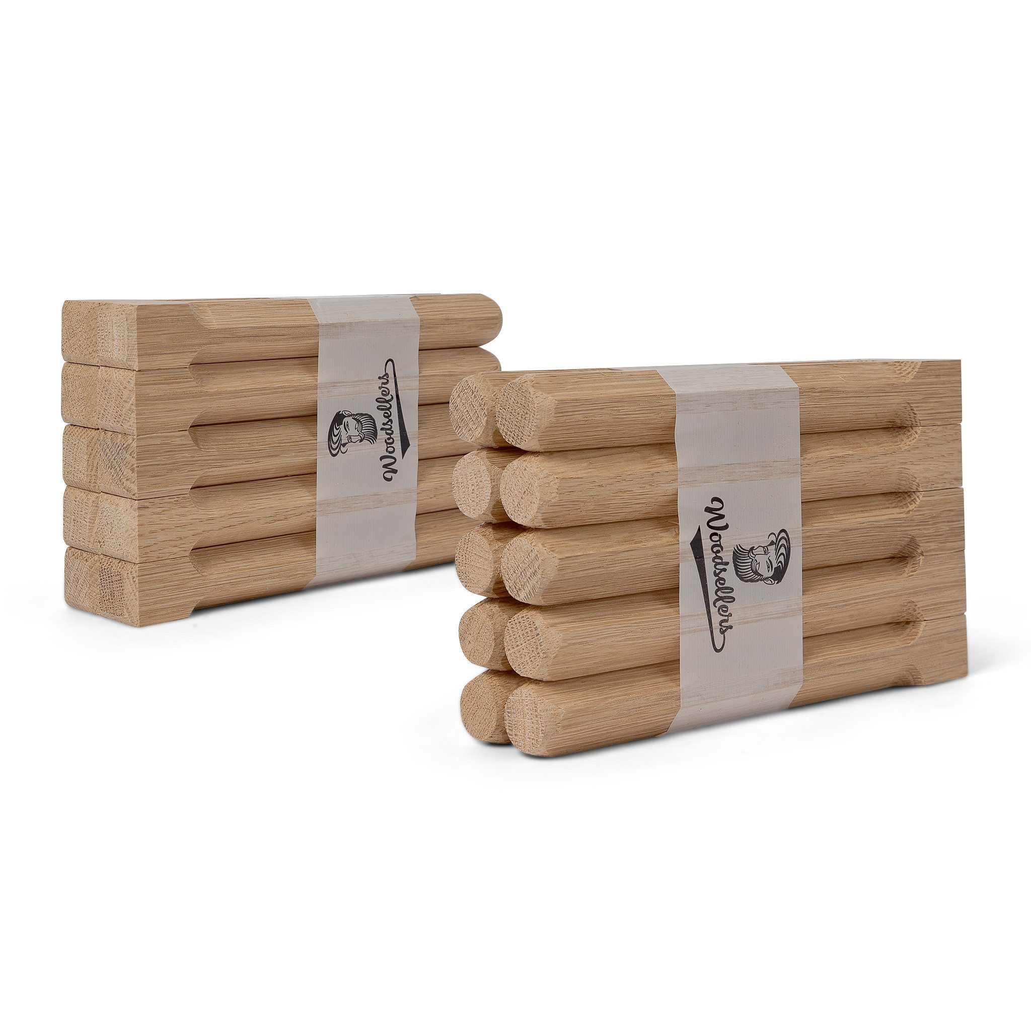 Woodsellers Bastelnaturmaterial 10 Holznägel - Eiche gefast - Ø 18 mm x L 180 mm, (10 Packung 10-tlg), Woodsellers Holznagelmanufaktur - Holznägel Eiche für Fachwerk
