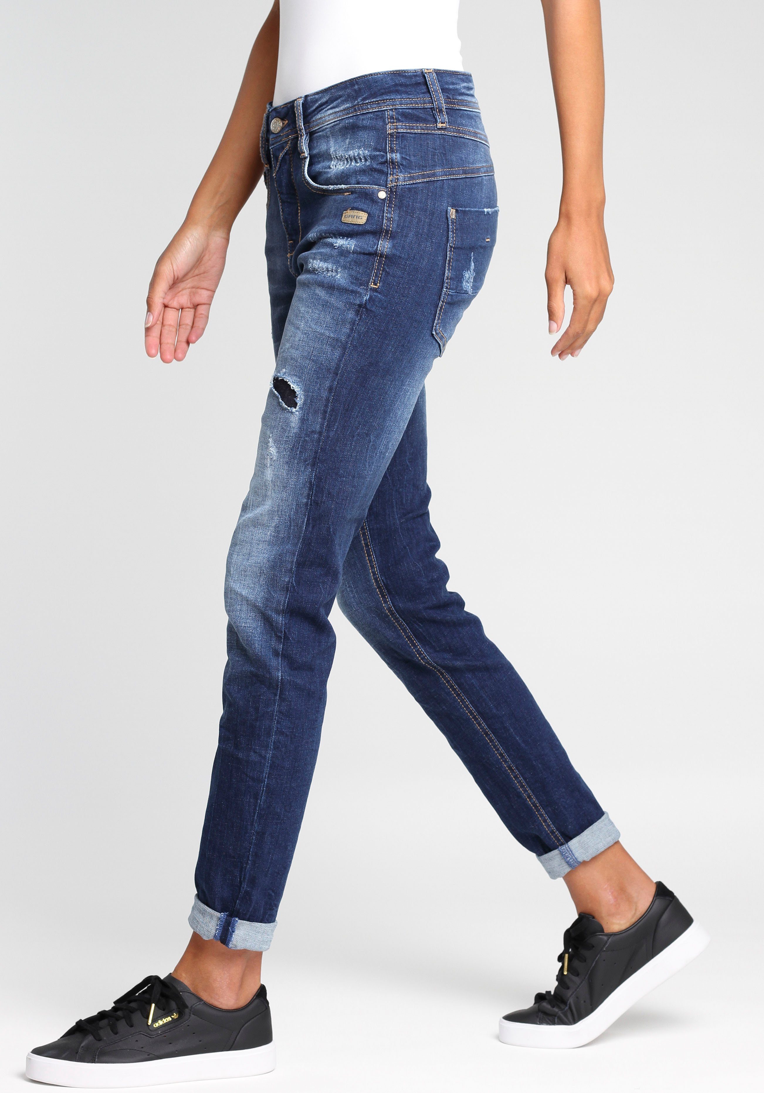 Damen Jeans GANG 5-Pocket-Jeans Amelie mit doppelter rechter Gesäßtasche
