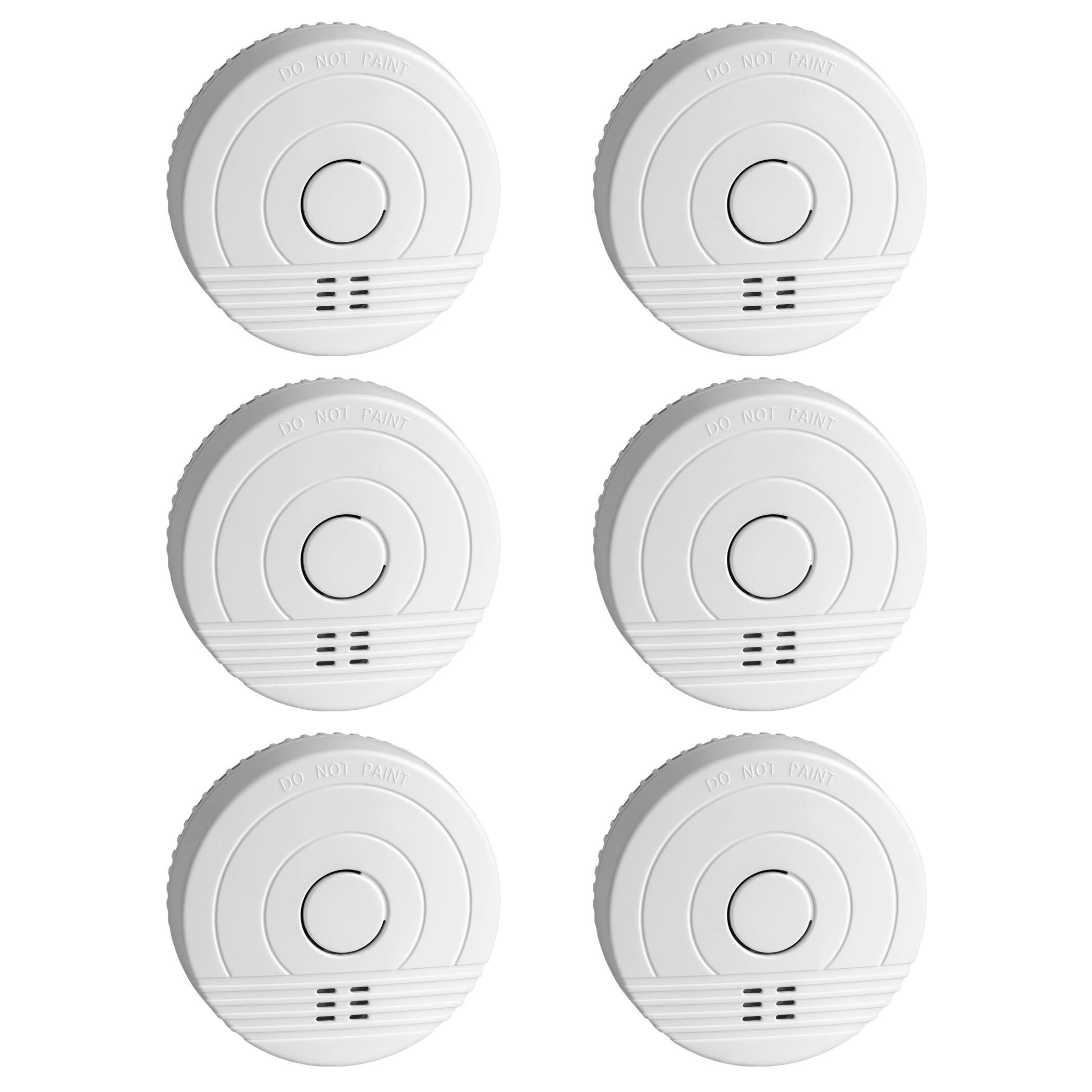SEBSON 6x Rauchwarnmelder 5 Jahres Batterie, DIN EN 14604 - Rauchmelder Rauchmelder